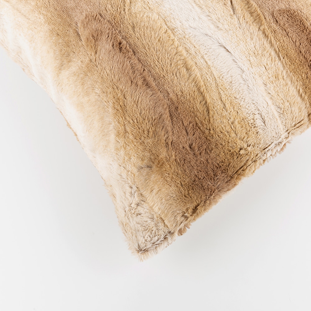 Funda de coj&iacute;n de felpa marr&oacute;n Alp 45x45cm