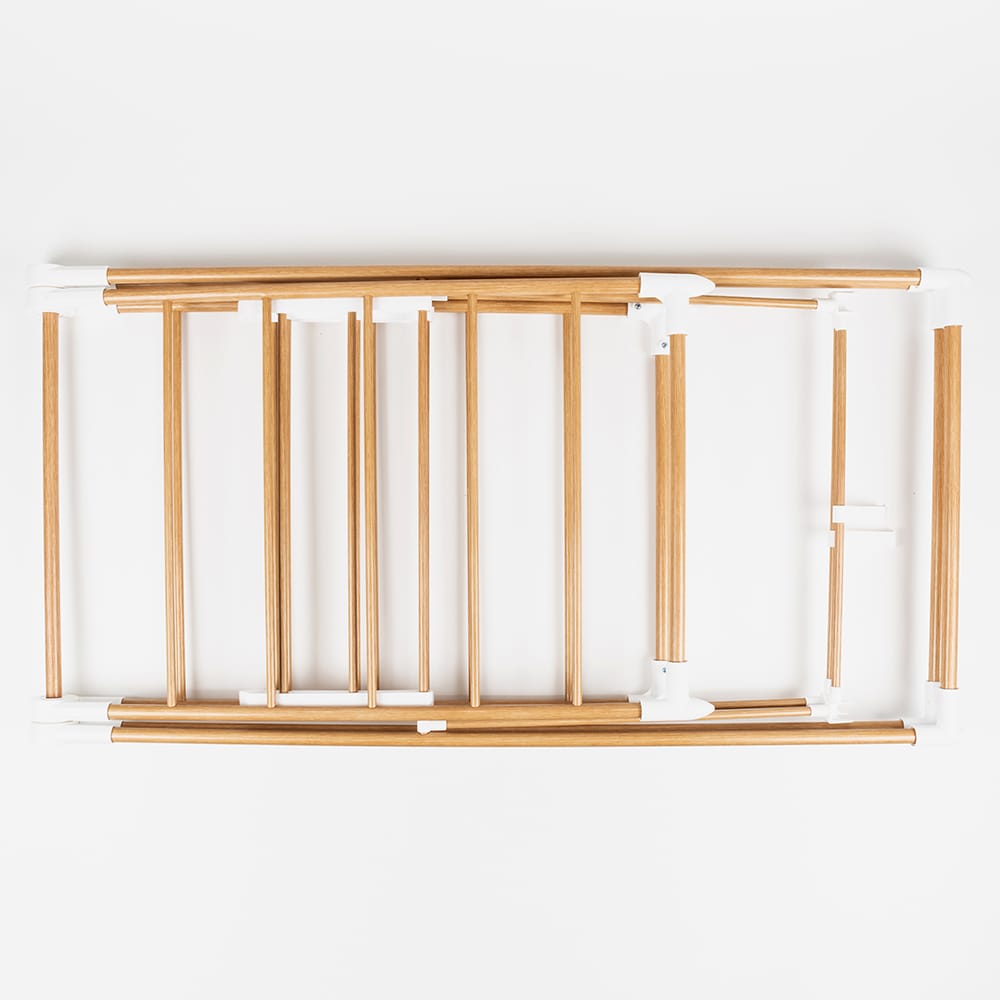 Tendedero plegable de acero inoxidable efecto madera 139x51x92cm