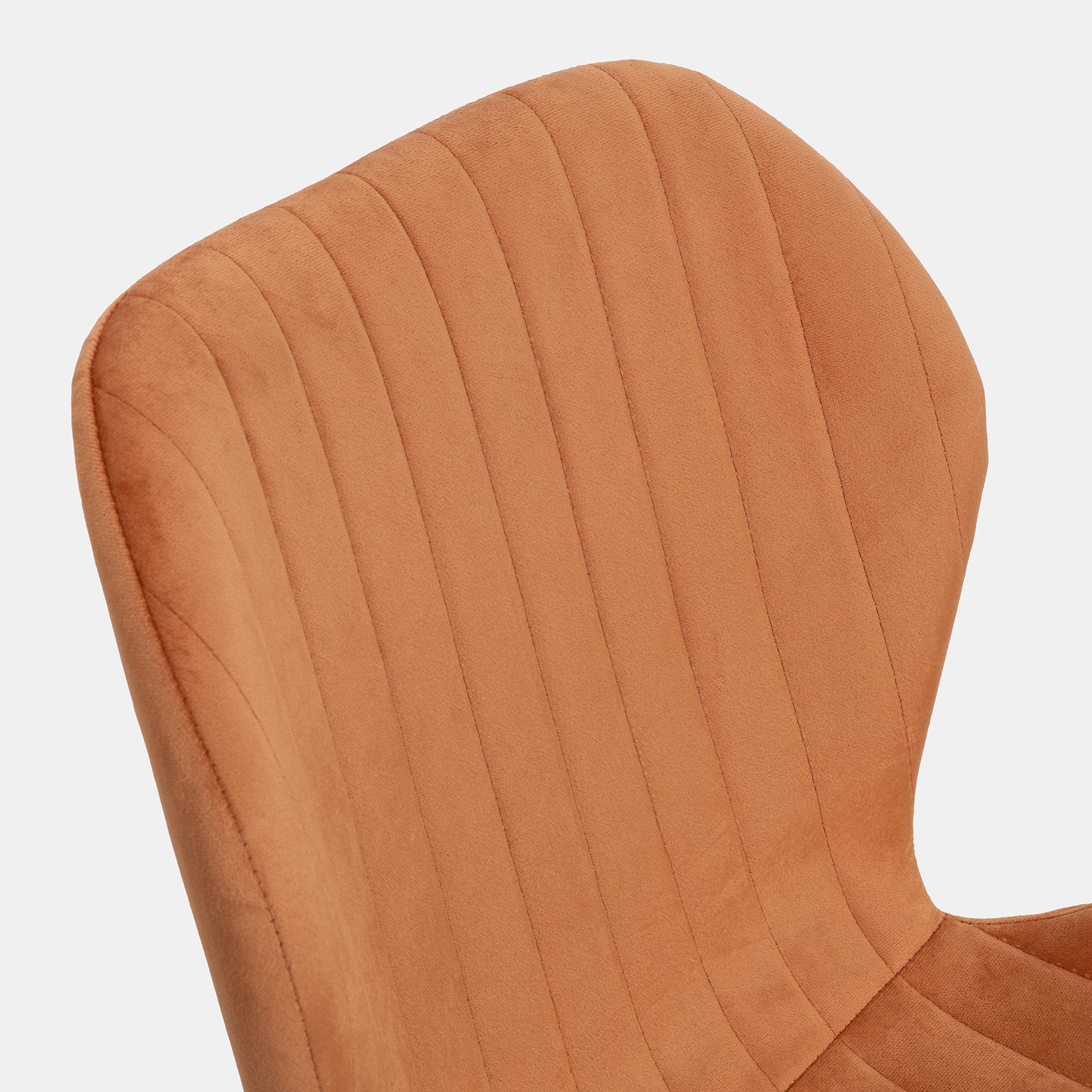 Silla de comedor de terciopelo naranja Lydia 54x50x86cm Clau&Chloe