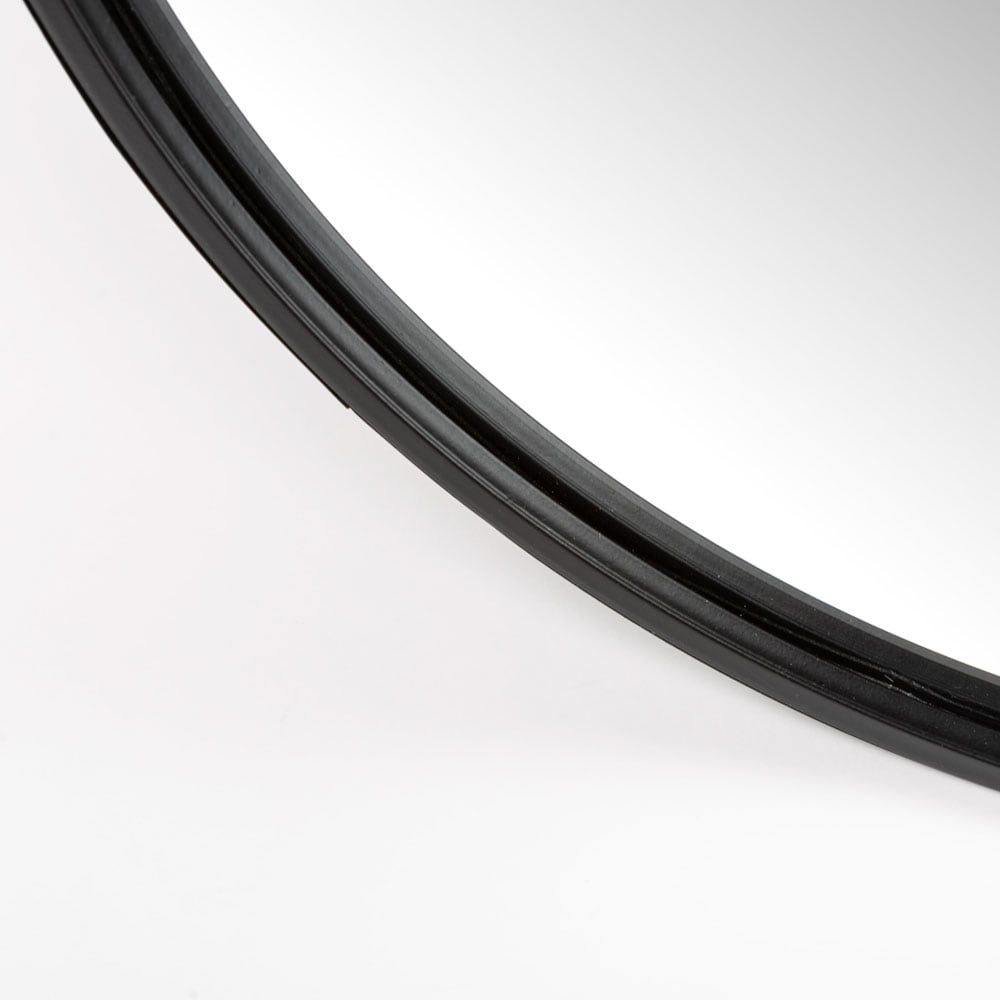 Espejo redondo de metal negro 50cm