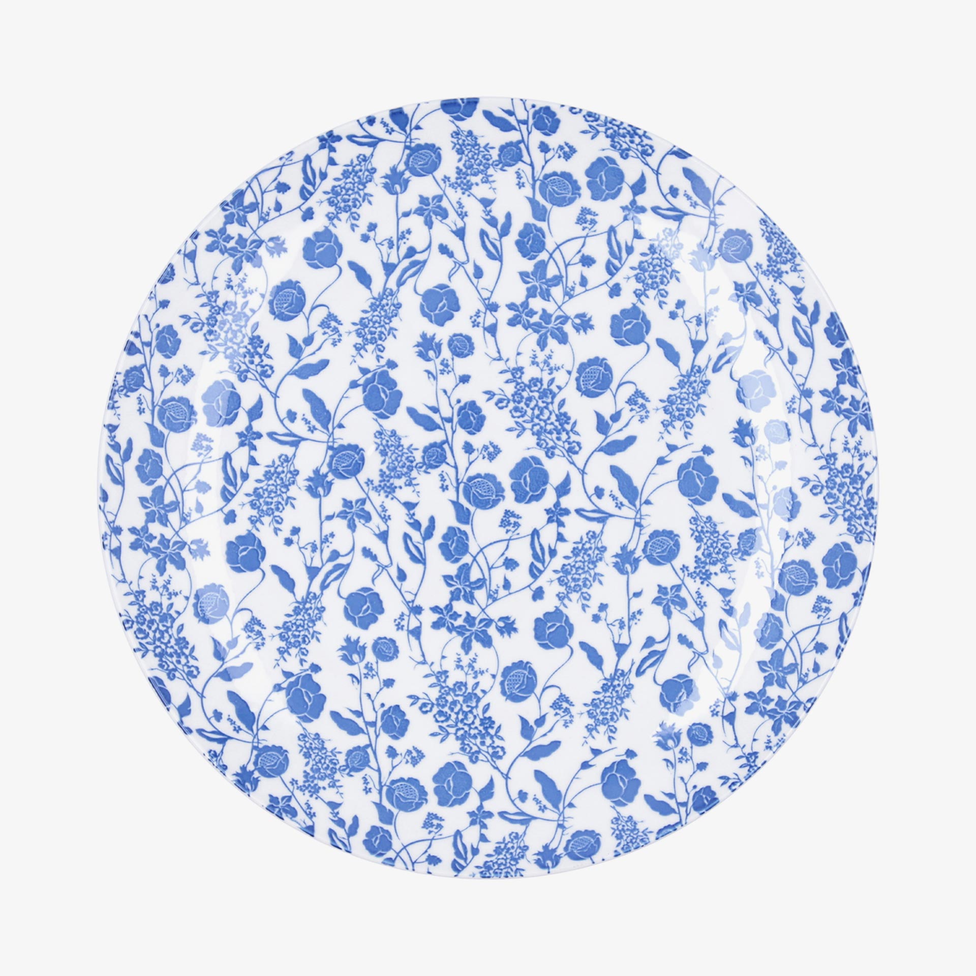 Plato llano azul de porcelana Florina 27cm 