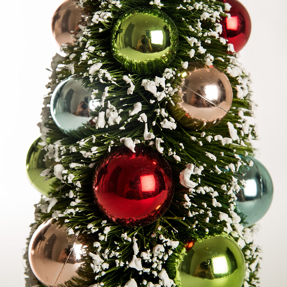 &Aacute;rbol decorativo con bolas de colores 23cm