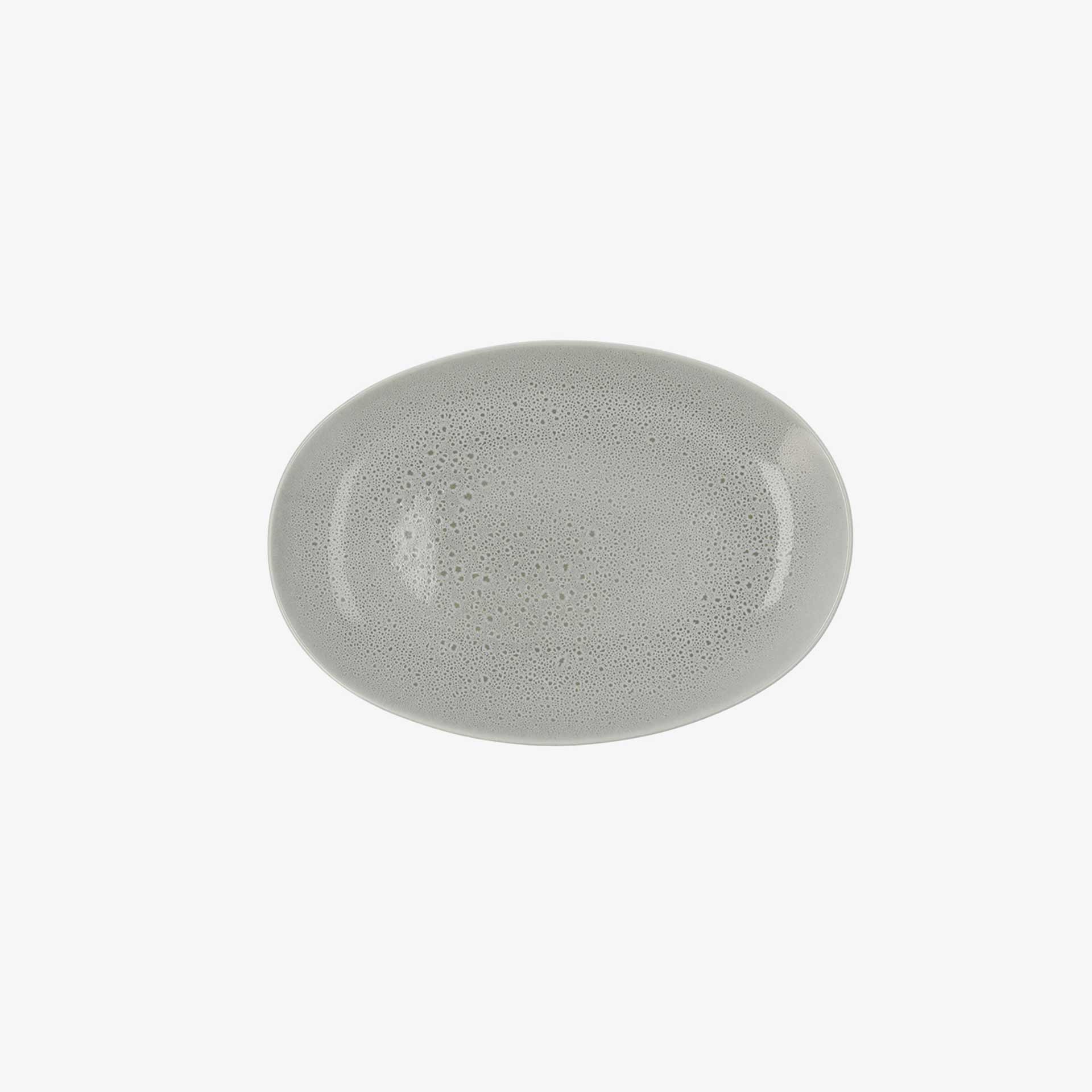 Bandeja oval de ceramica mint Nube 26cm