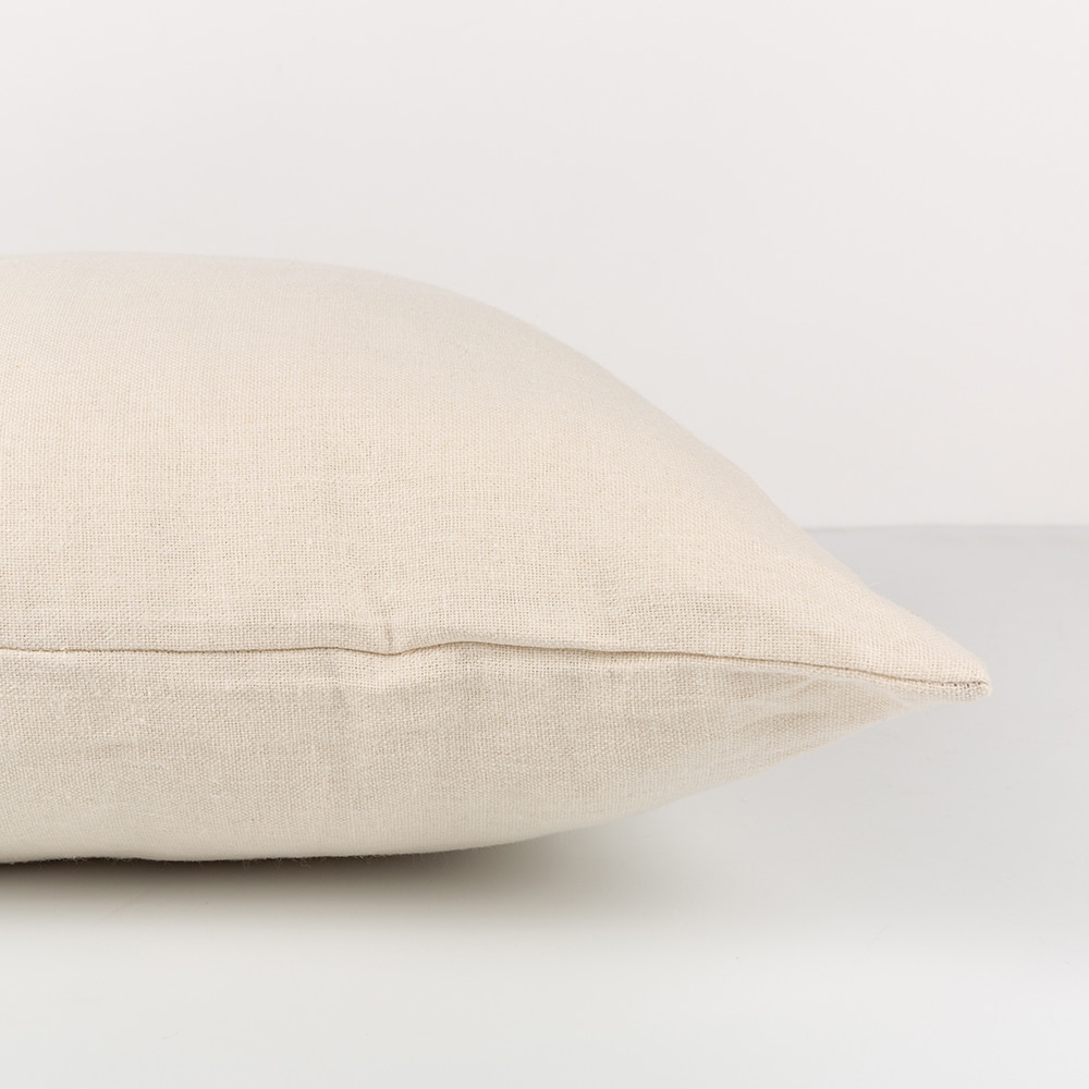 Funda de coj&iacute;n de lino 100% blanco 45x45cm