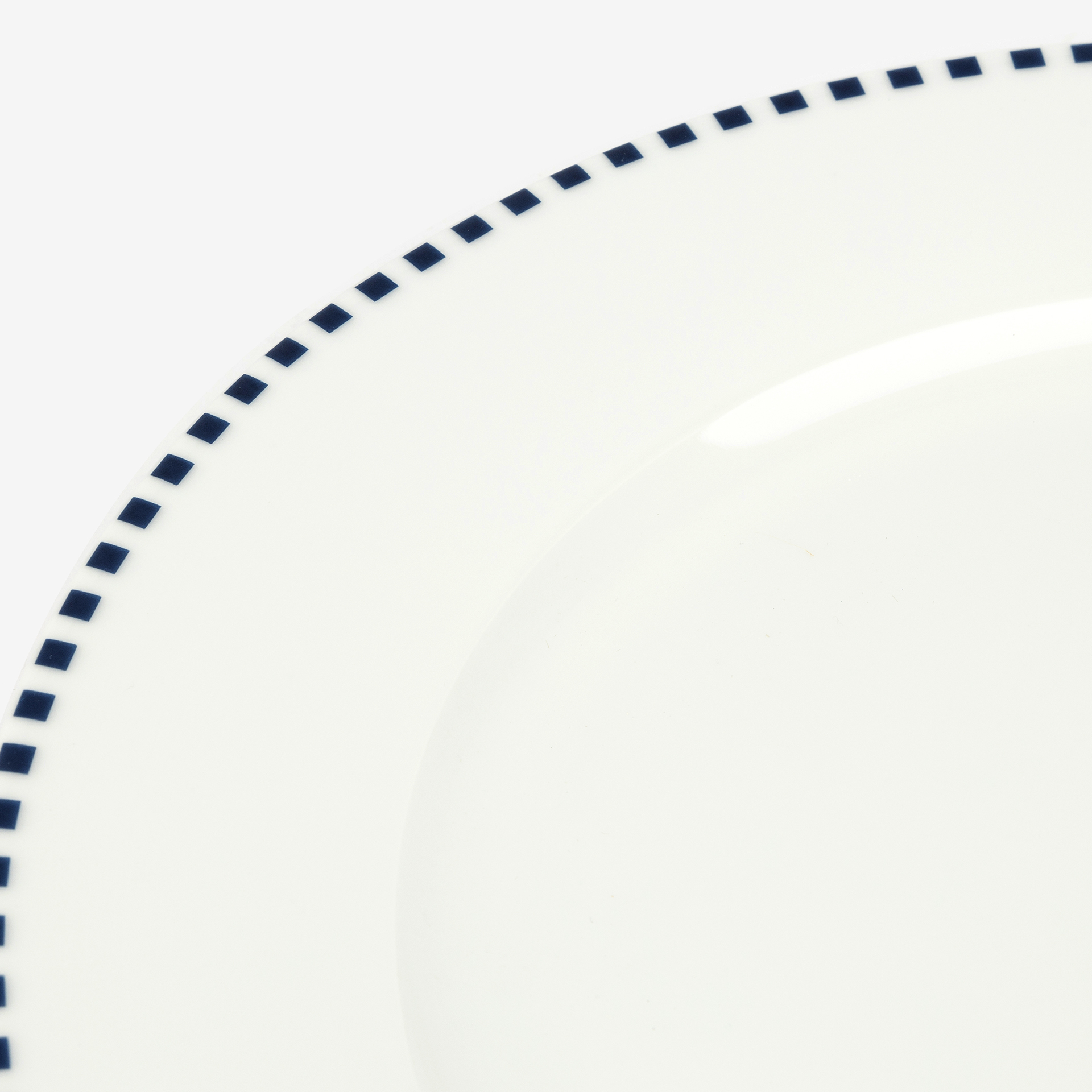 Plato llano de porcelana Blue Square 27cm