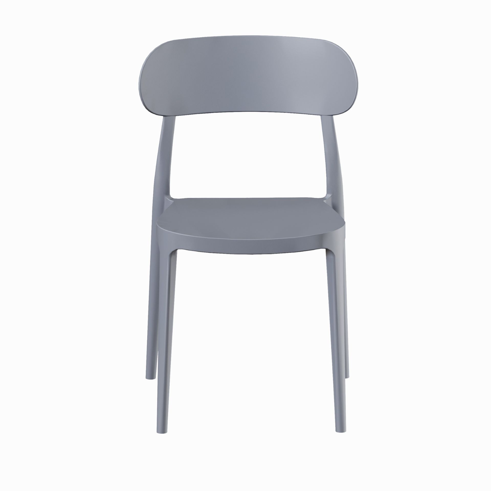 Silla de comedor de polipropileno gris Nesta 45x42x77cm