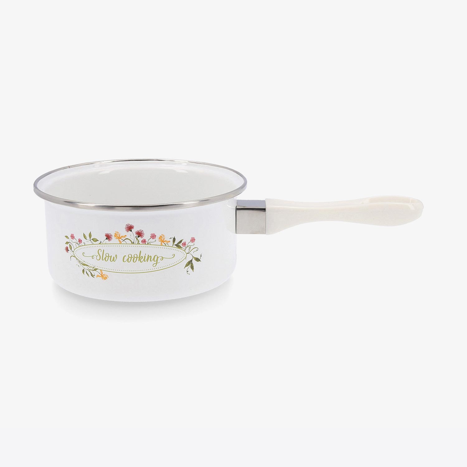 Cazo blanco de acero esmaltado Slow &Oslash;16cm