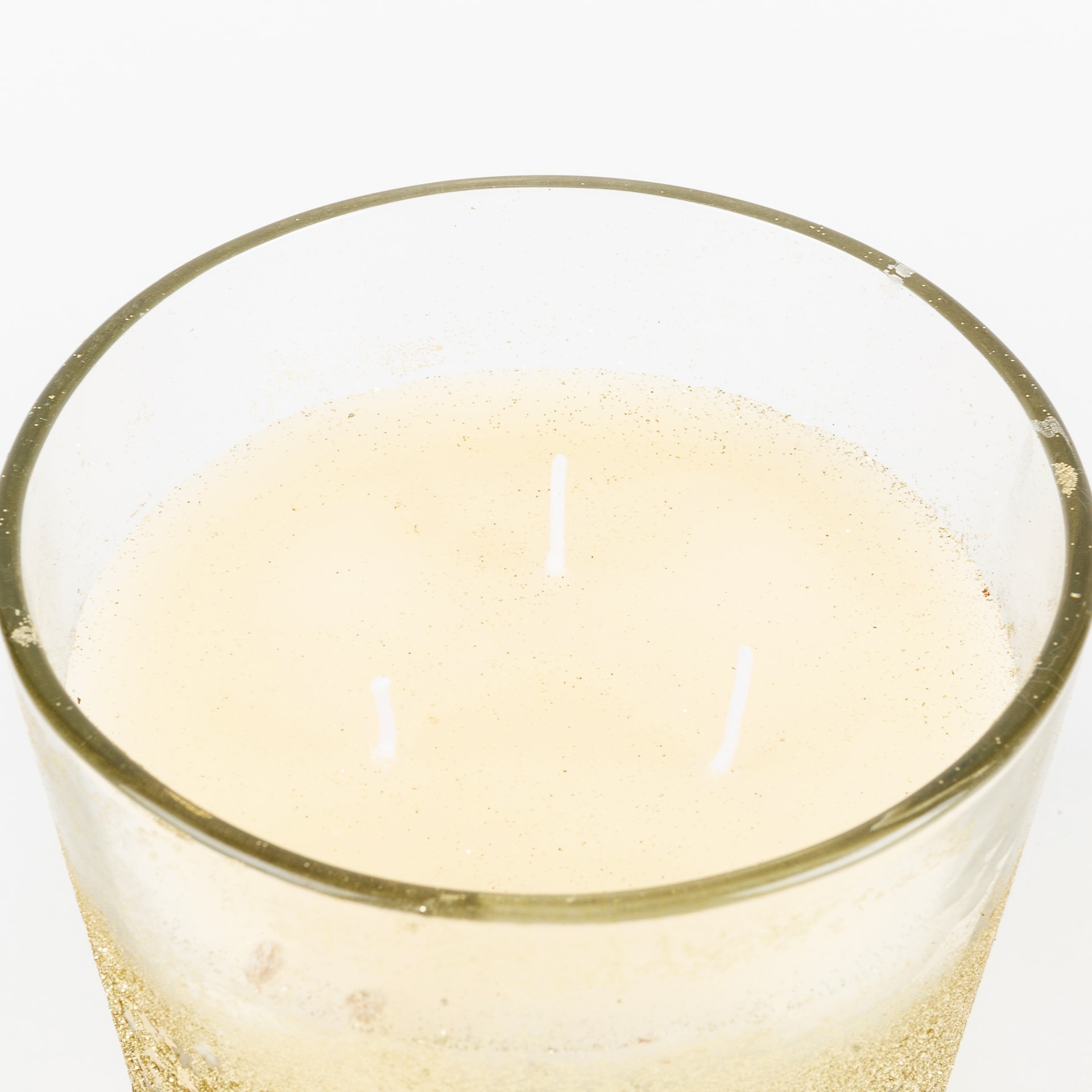 Vela decorativa en vaso de cristal de Navidad 12cm