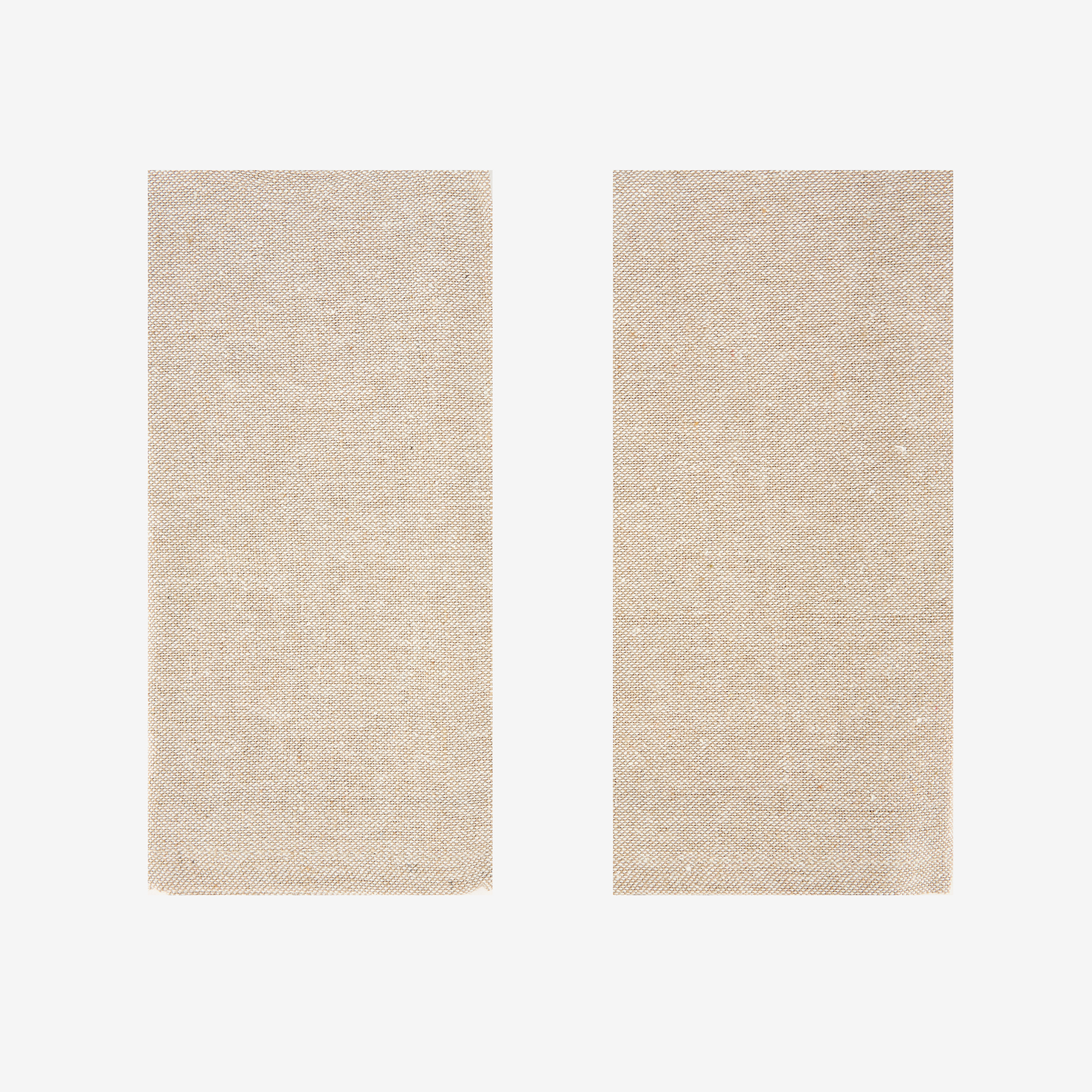 Set de 2 servilletas de algodón beige 43x43cm
