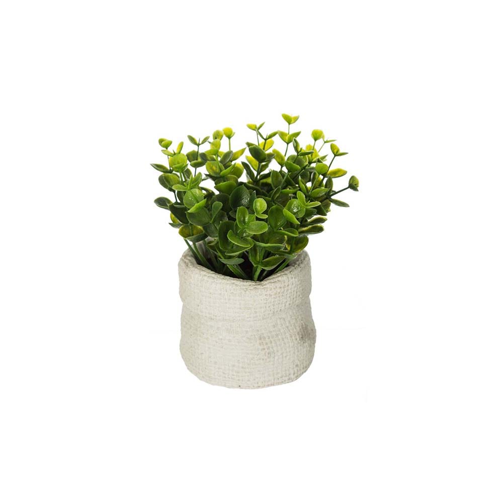 Planta artificial en maceta de cemento Ø12x16cm