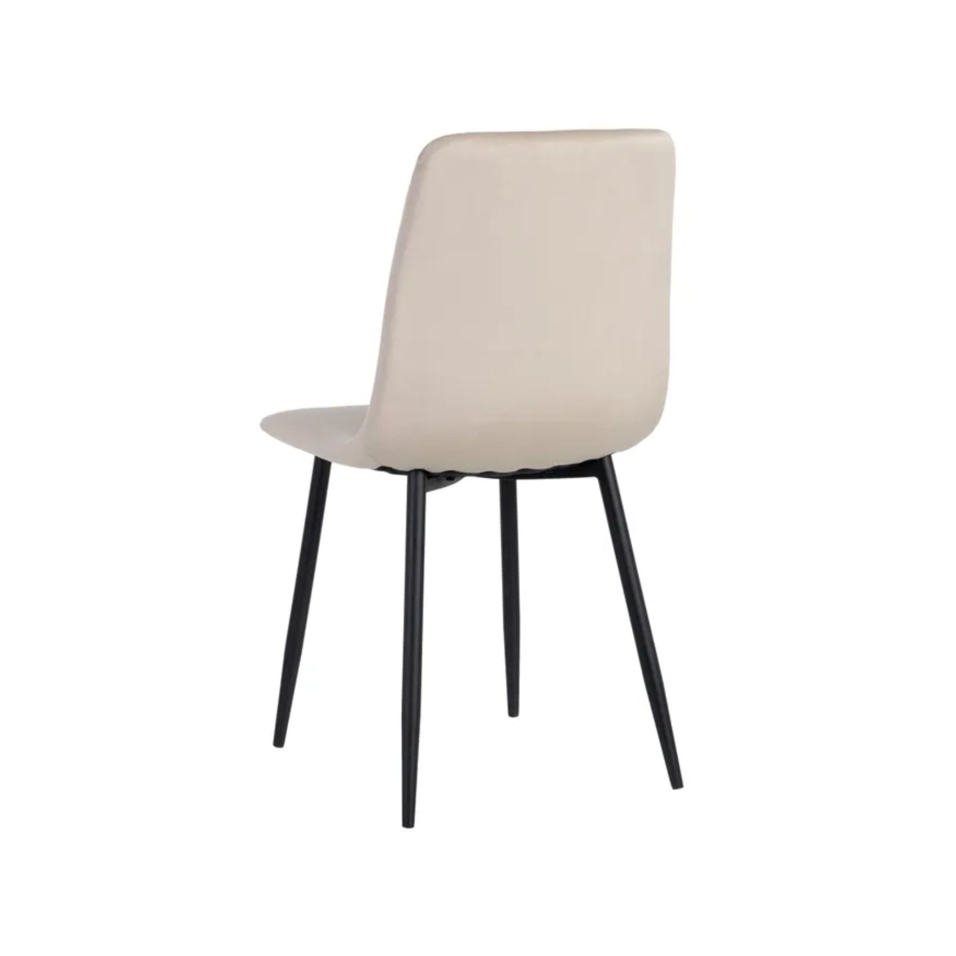 Set de 4 sillas de comedor velvet beige Izabal 55x44x88cm