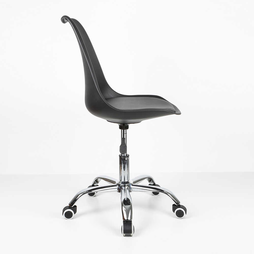 Silla de oficina negra Tulip 48x55x82cm