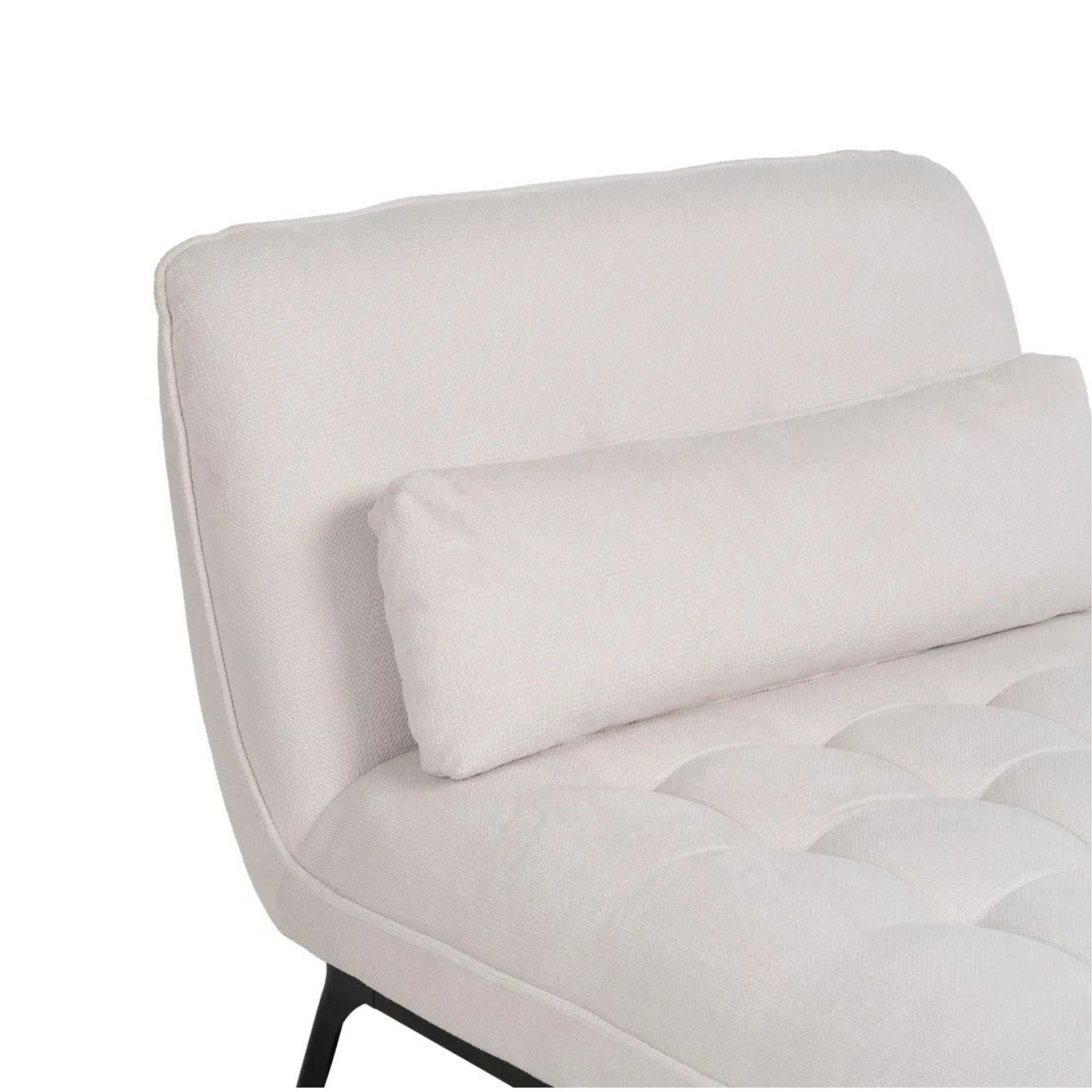 Sof&aacute; modular chaise longue crema 168x90x82cm