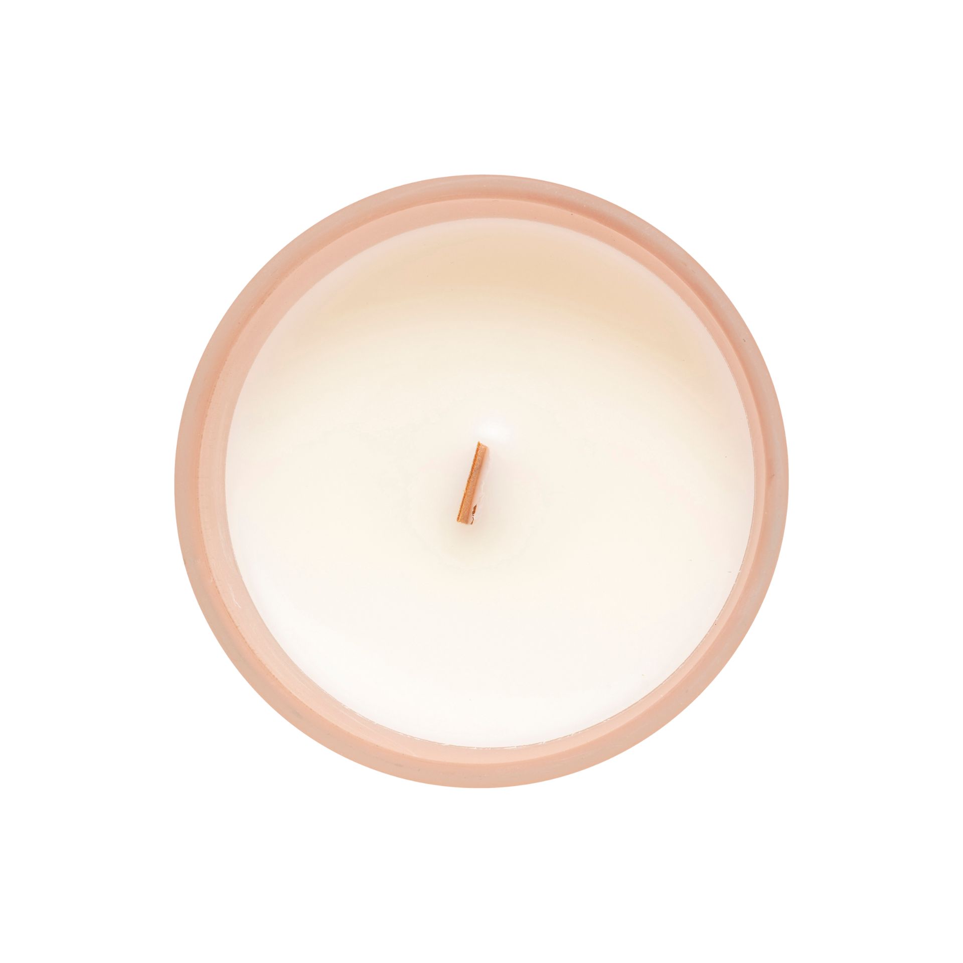 Vela aromática en vaso de cristal salmón Nora 255g Ø9x11cm