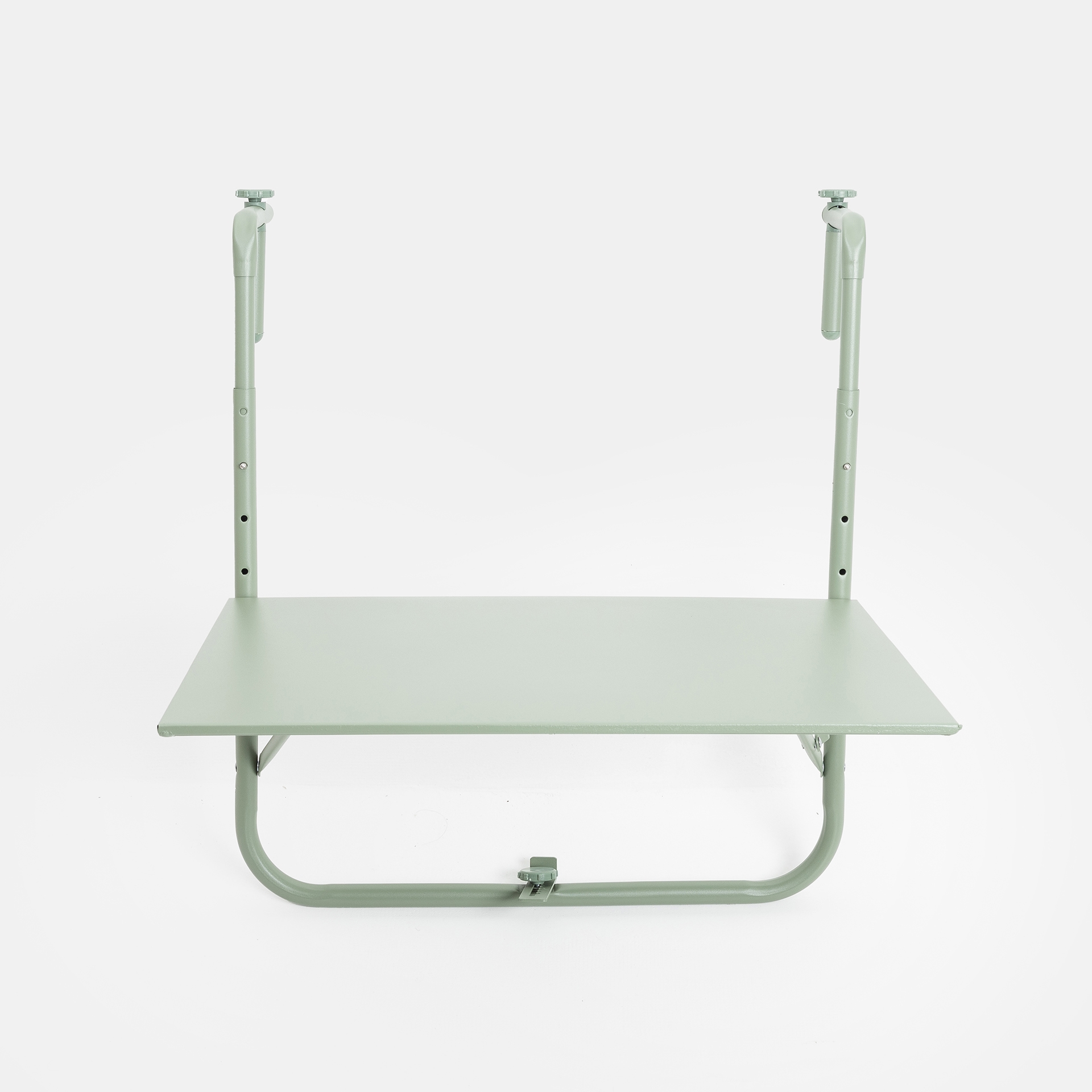 Mesa de balcón verde de metal 60x43cm