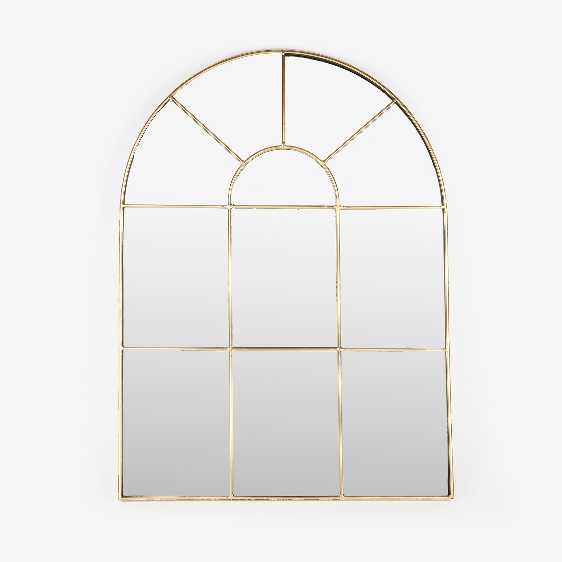 Espejo ventana de hierro dorado Ian 54x74cm