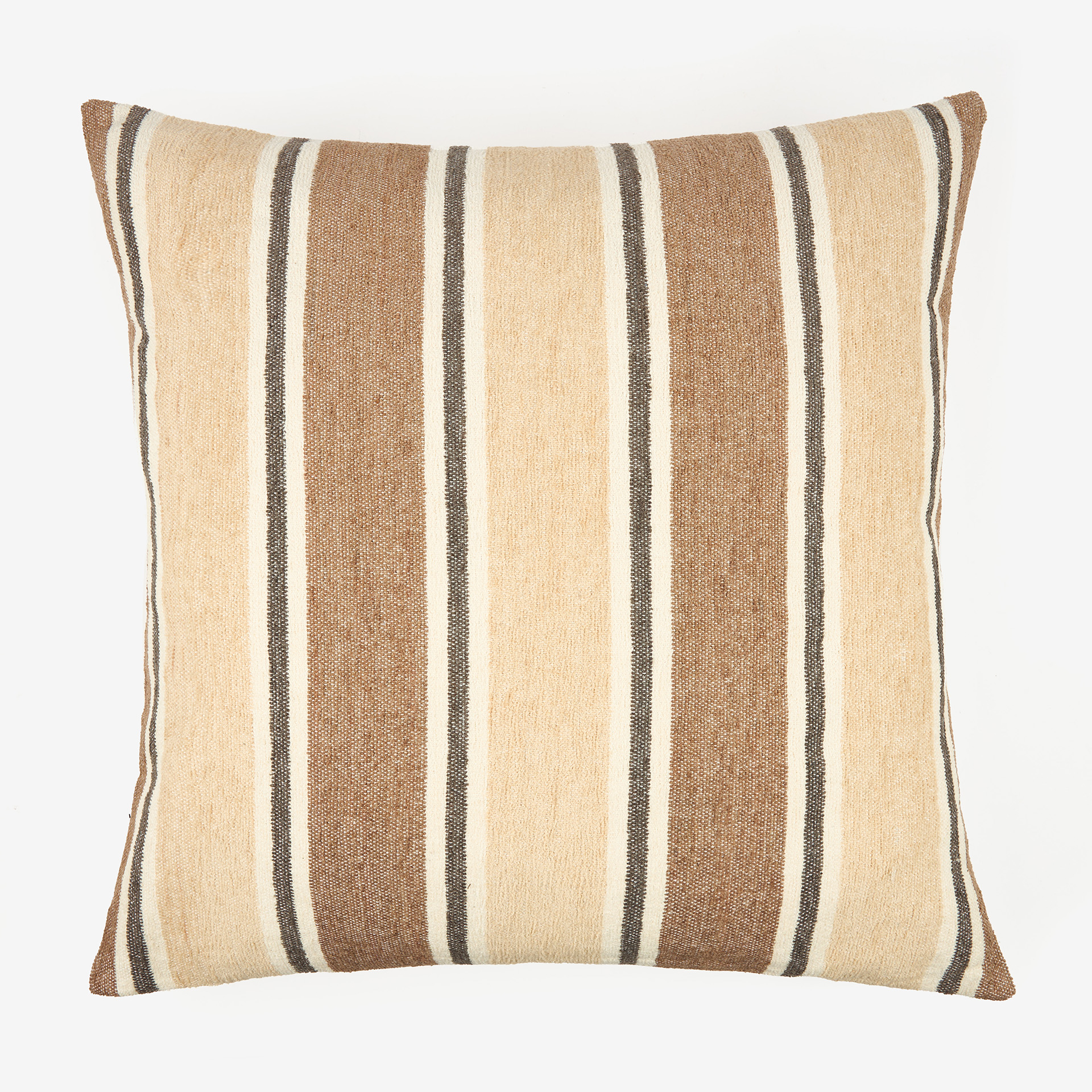 Funda de cojín de chenilla rayas Bahar 45x45cm