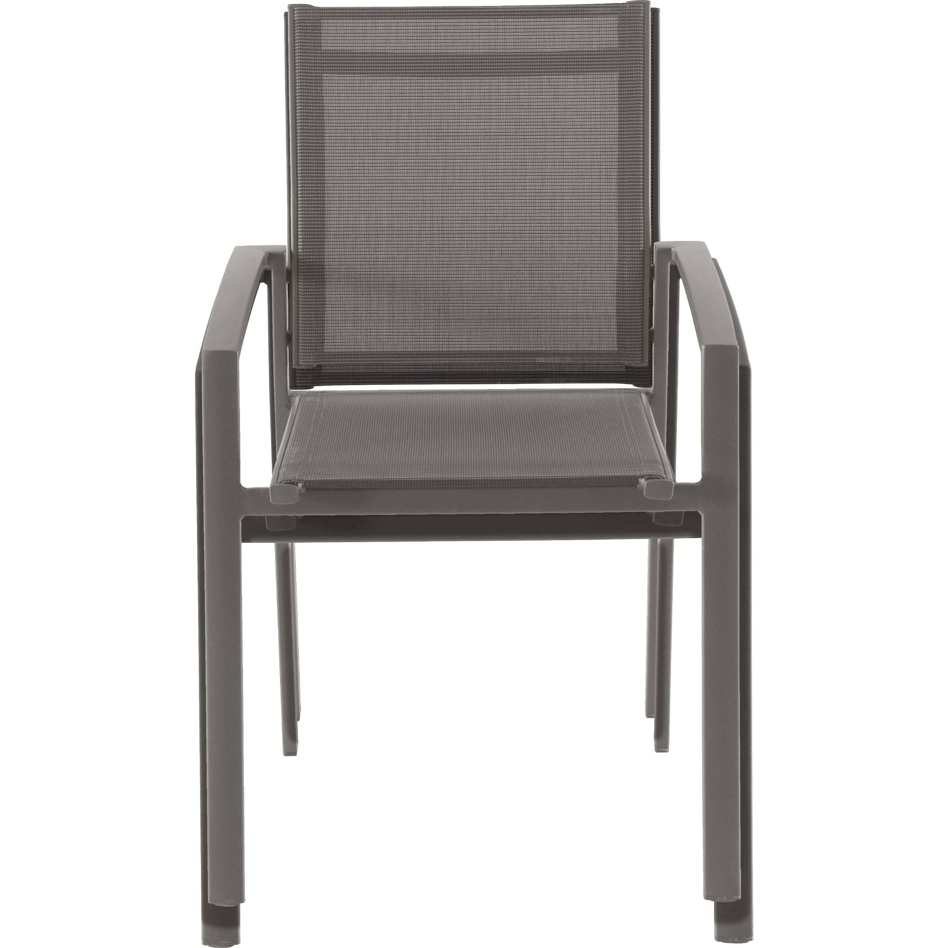 Silla de jard&iacute;n apilable de aluminio y textilene marr&oacute;n Butan 57x57cm