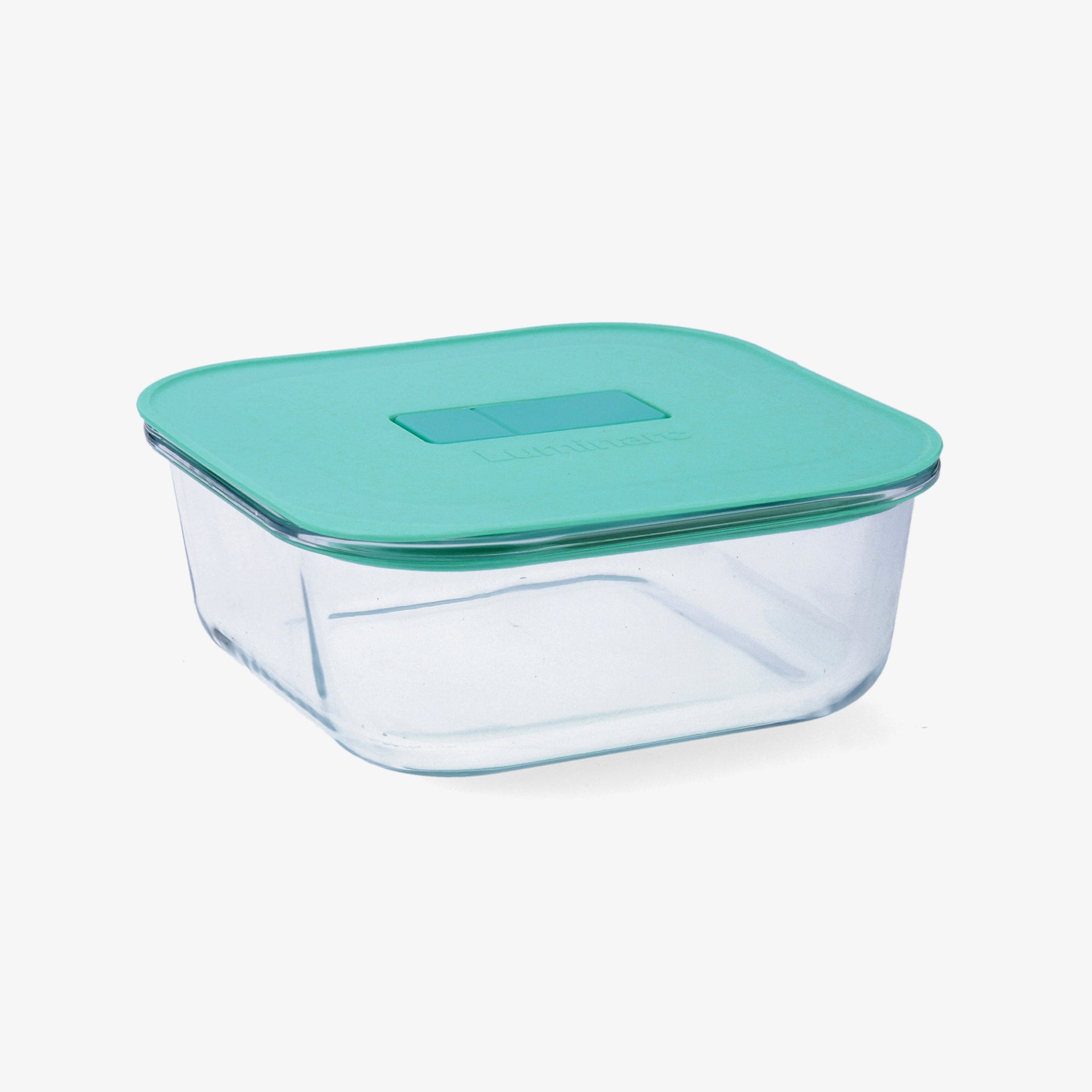 Recipiente herm&eacute;tico cuadrado verde de vidrio Joy 1,10L
