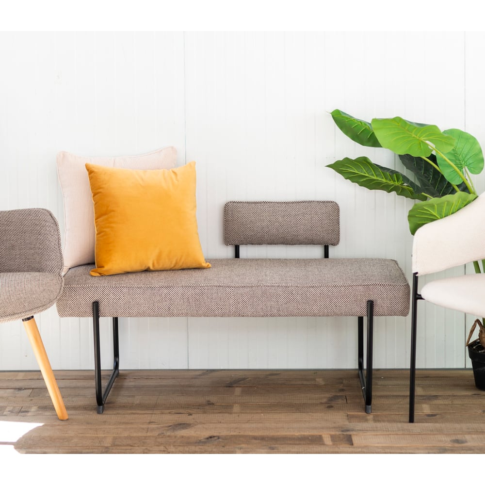 Banco gris 117x47x63cm