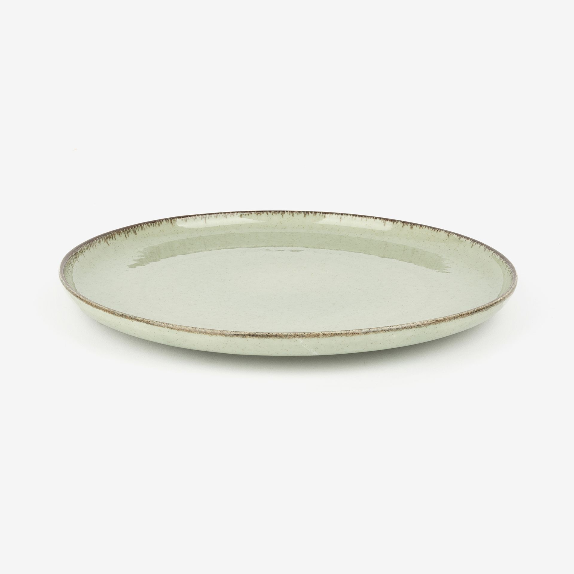 Plato llano de porcelana verde Olite &Oslash;27cm