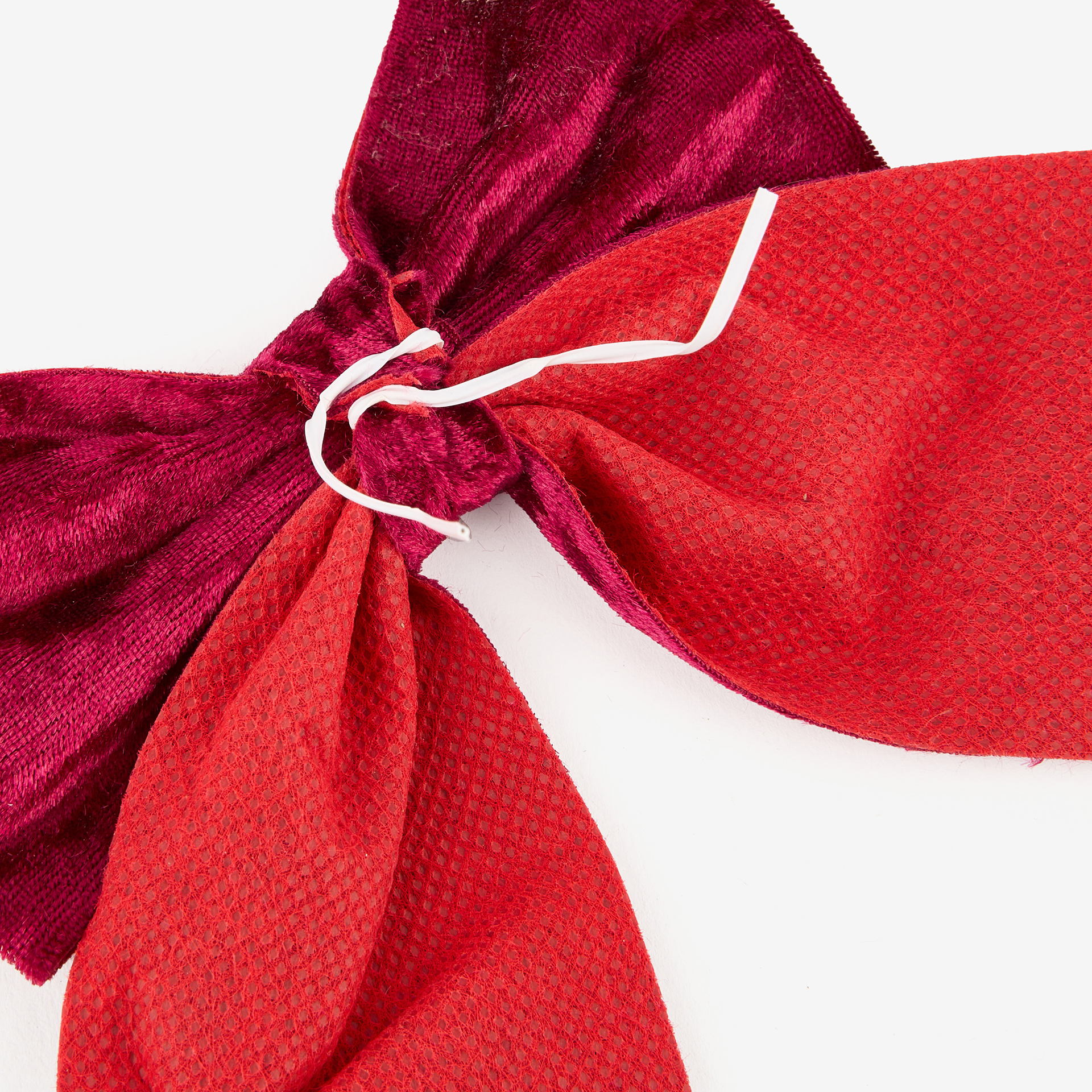 Set de 2 adornos colgantes Lazos rojos 12x13cm