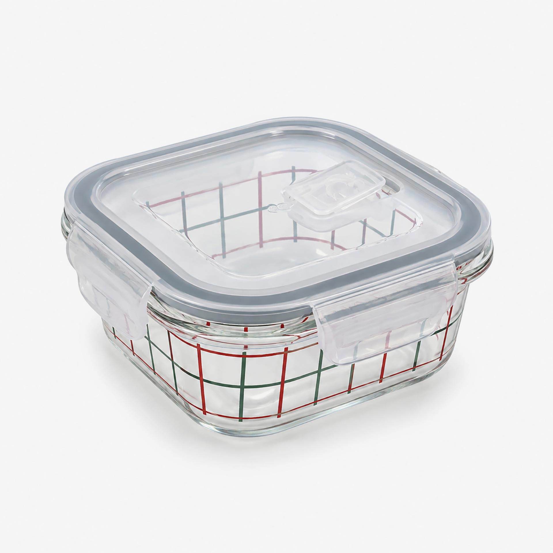 Recipiente herm&eacute;tico cuadrado de vidrio Trama 53cl