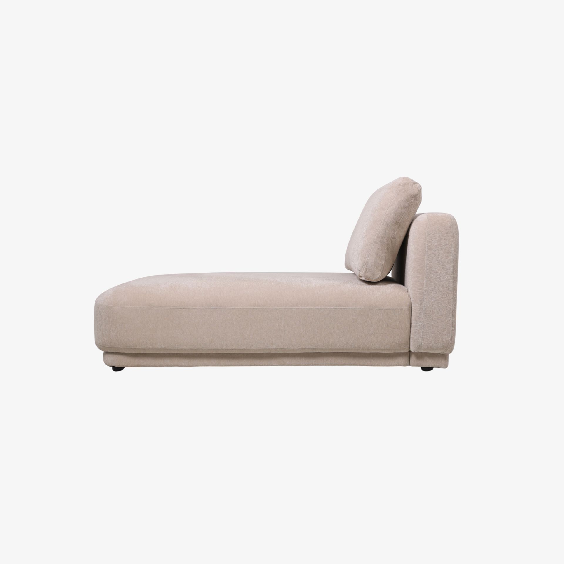 Sill&oacute;n chaise longue beige Alain 92x157x68cm