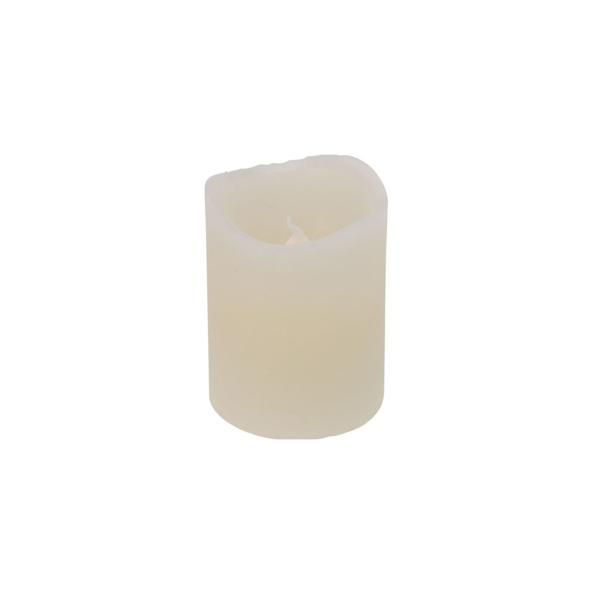 Vela decorativa LED con temporizador marfil Ø7x9cm