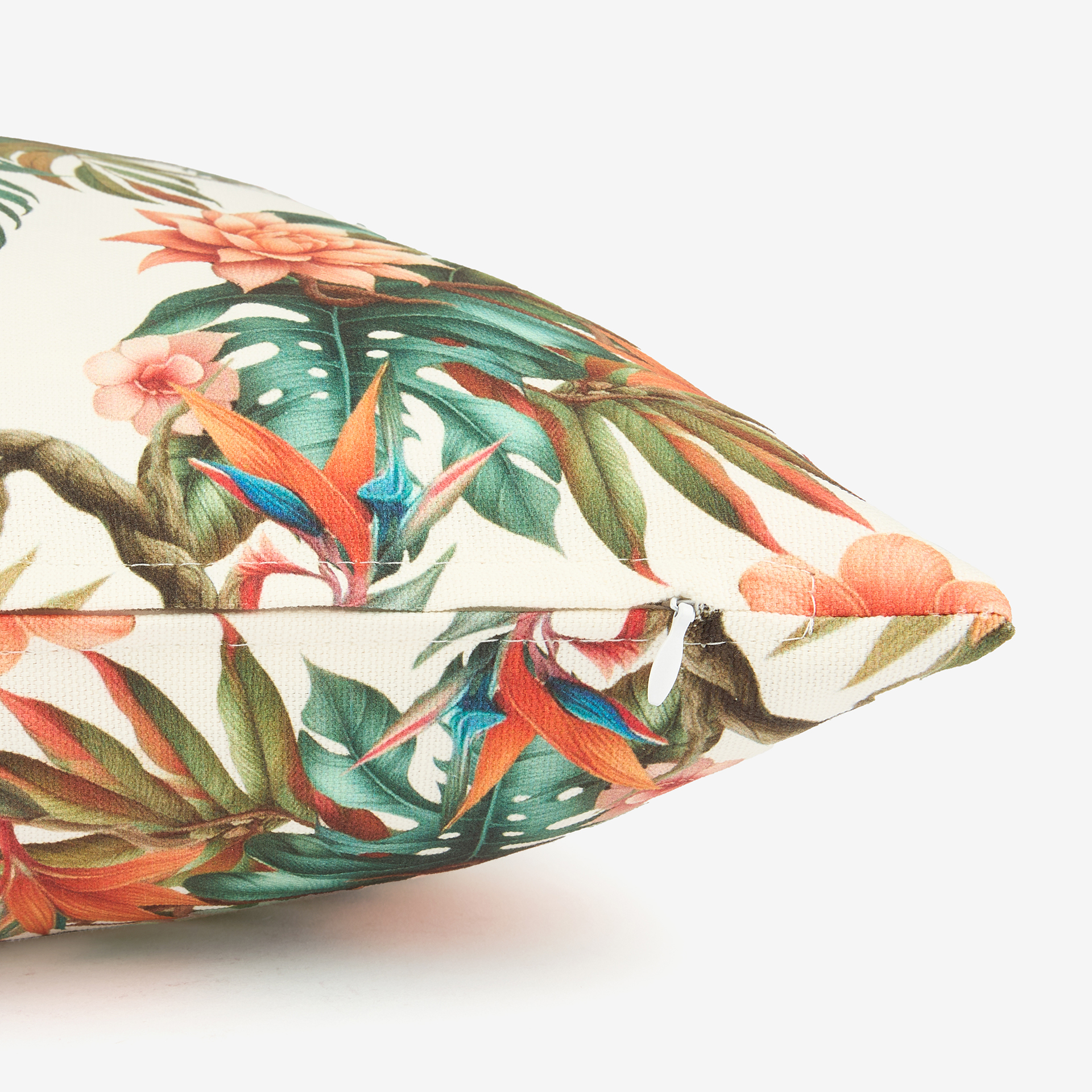 Funda de cojín de algodón Tropical 45x45cm