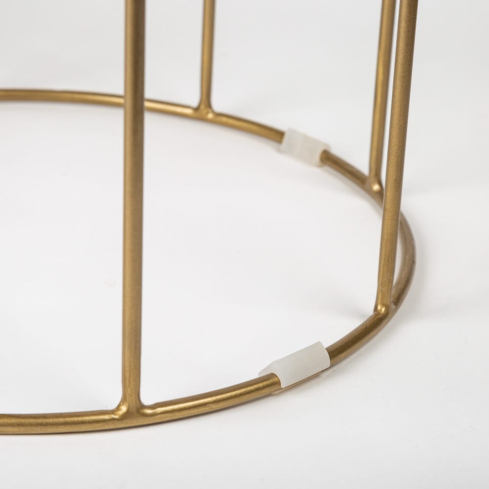 Mesa auxiliar de m&aacute;rmol Delhi &Oslash;60x55cm Clau&Chloe