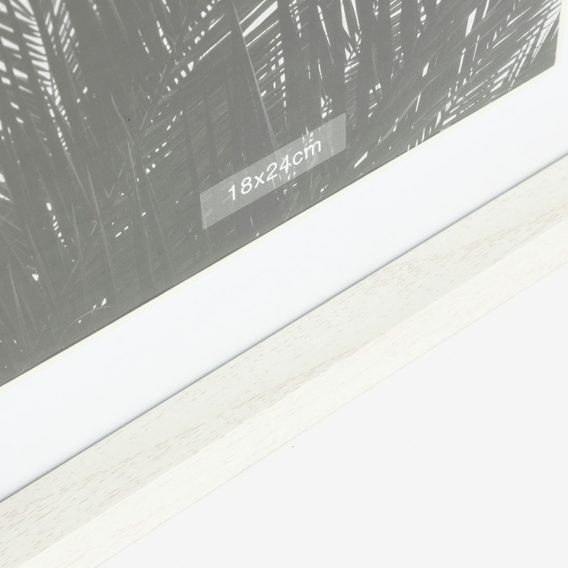 Marco de fotos blanco de madera Mati 18x24cm