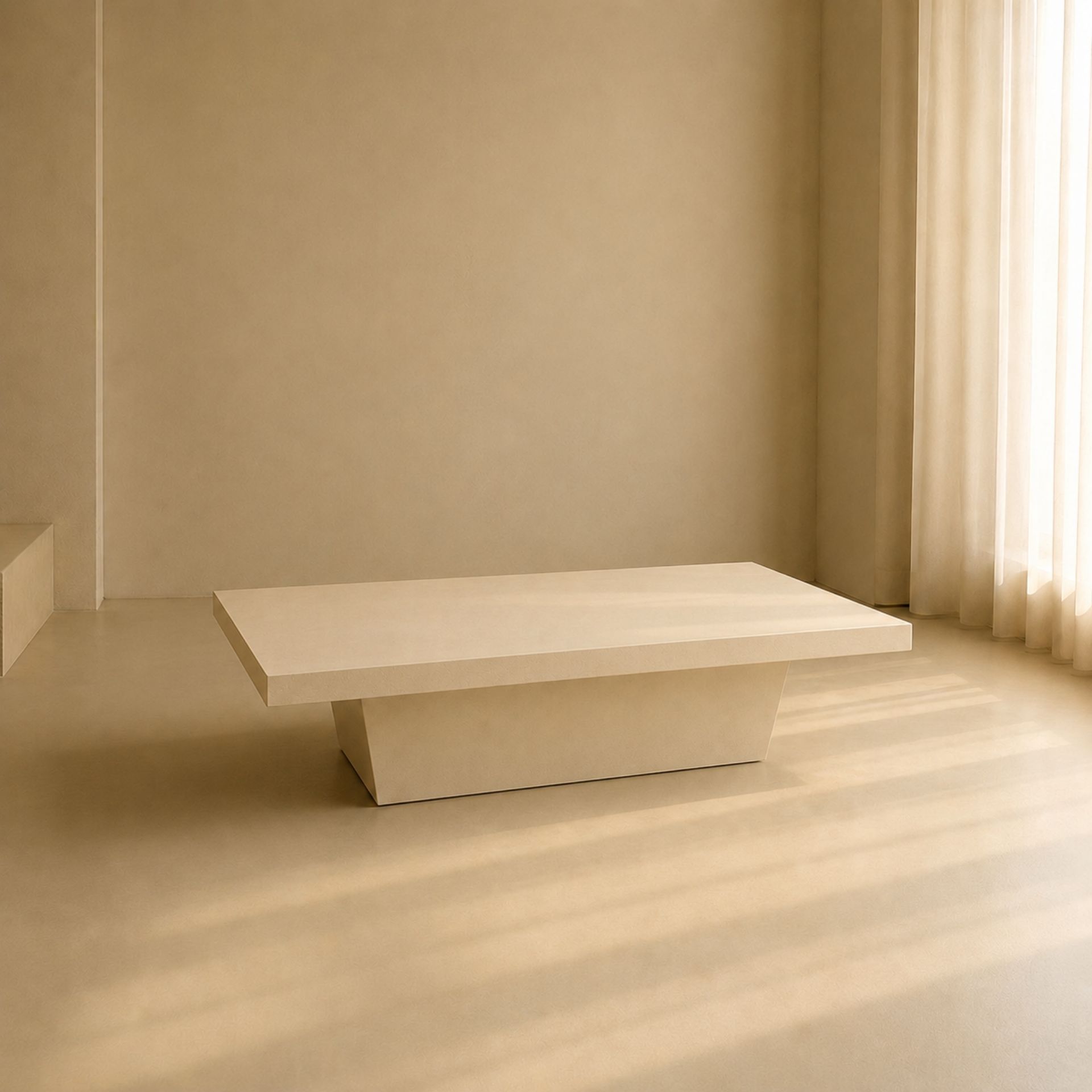 Mesa de centro microcemento Kurli 120x65x40cm Clau&Chloe