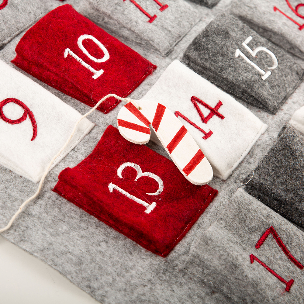 Calendario de adviento gris 80cm