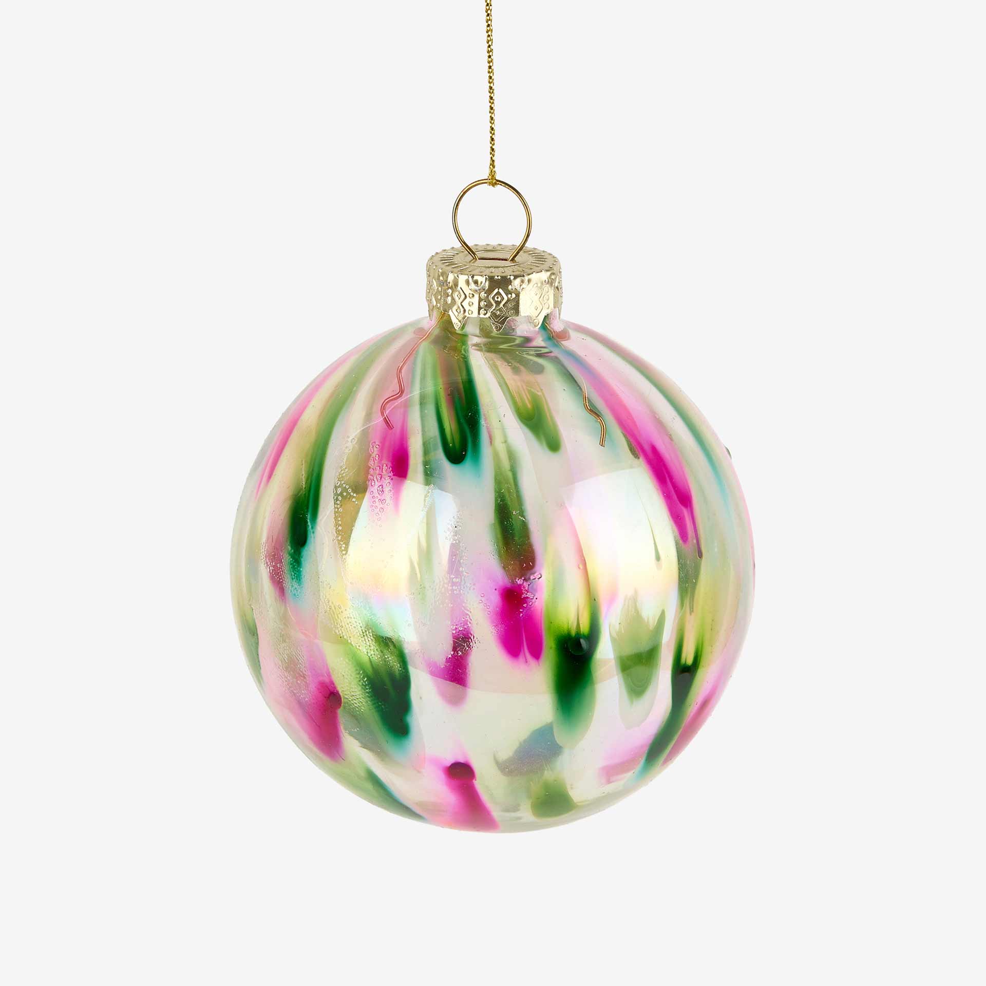 Set de 12 bolas de cristal multicolor Ø8cm