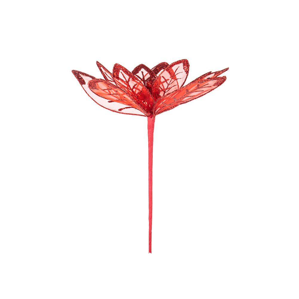 Flor decorativa roja 30cm