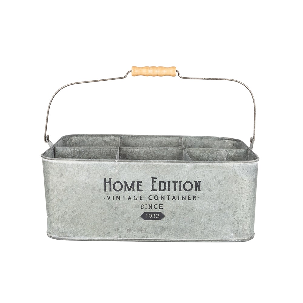 Portamacetas de metal vintage 6 compartimentos