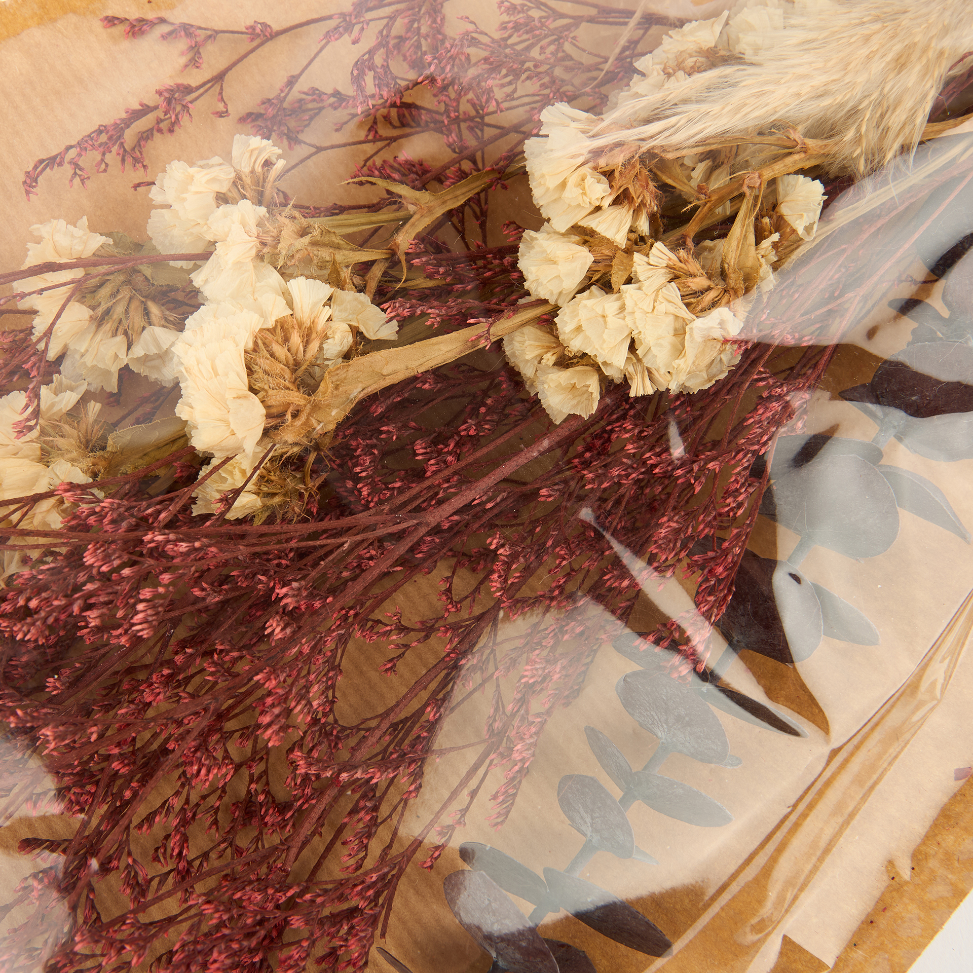 Ramo de flores secas granate 60cm