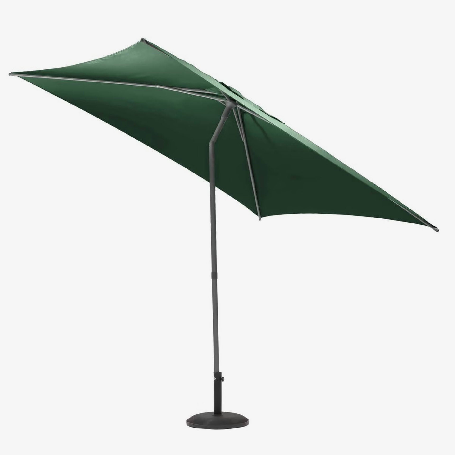 Parasol de acero inoxidable verde Sena 250x250cm
