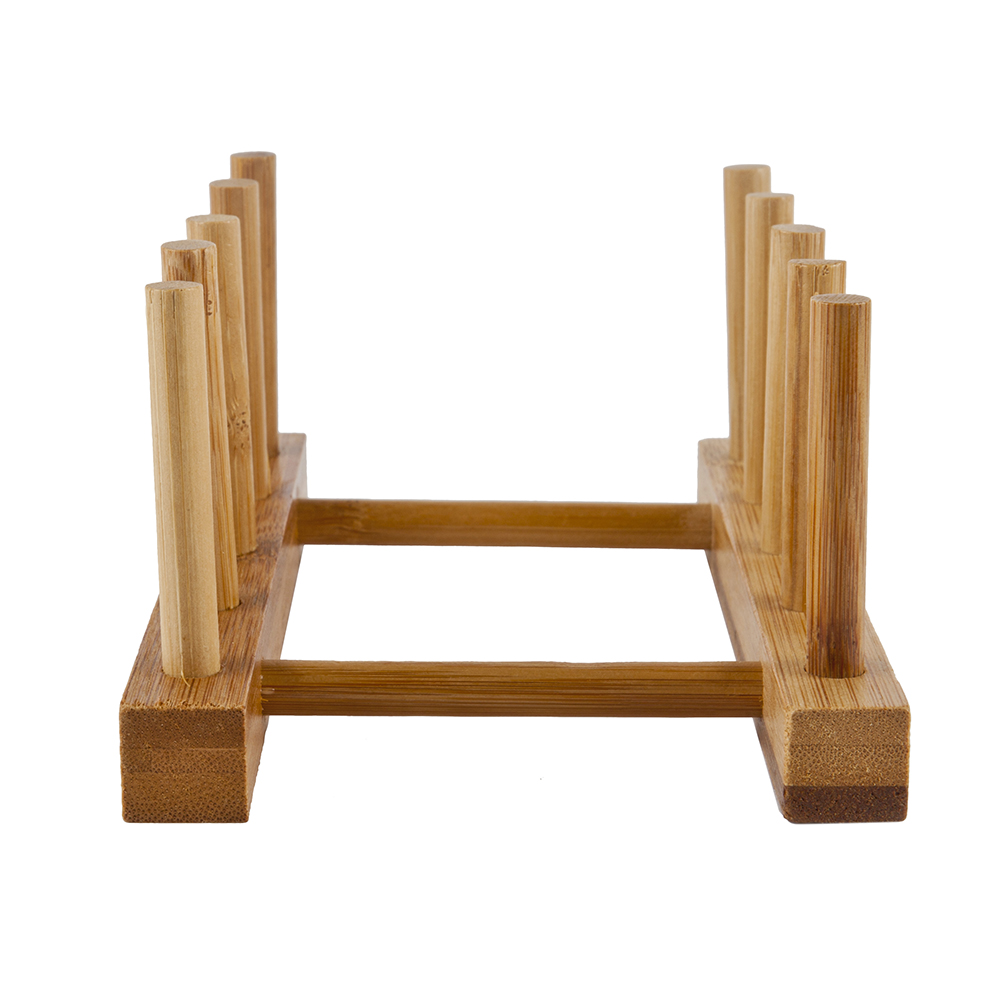 Soporte para platos de bamb&uacute; Zen 18x12x8cm
