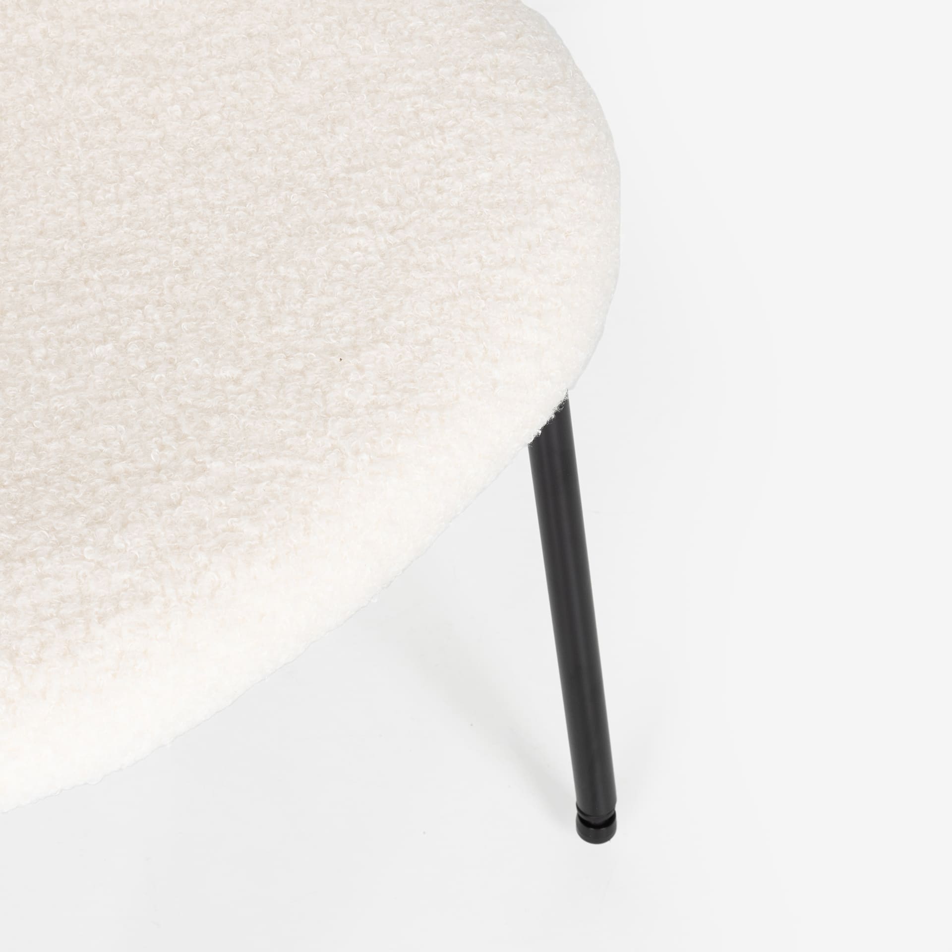 Silla de comedor de borreguito beige Karina 46x60x82cm Clau&Chloe