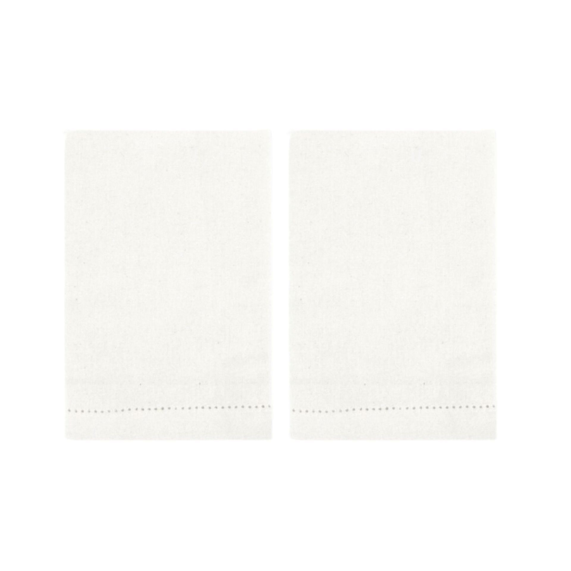 Set de 2 servilletas de algodón blanco Vainica43x43cm