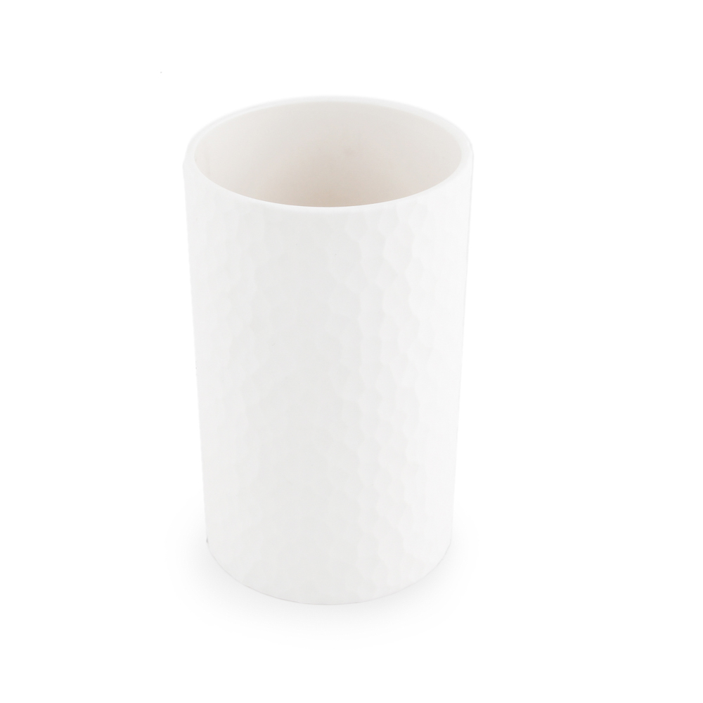 Vaso portacepillos blanco Burano 7x11,5cm
