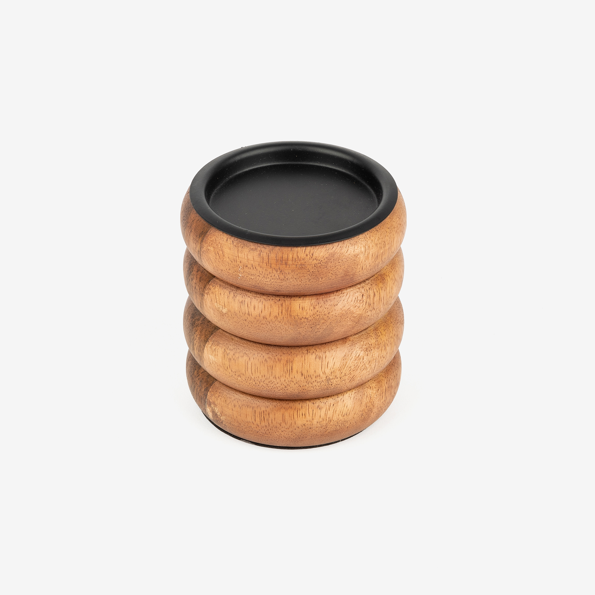 Portavelas de madera Belma 11cm