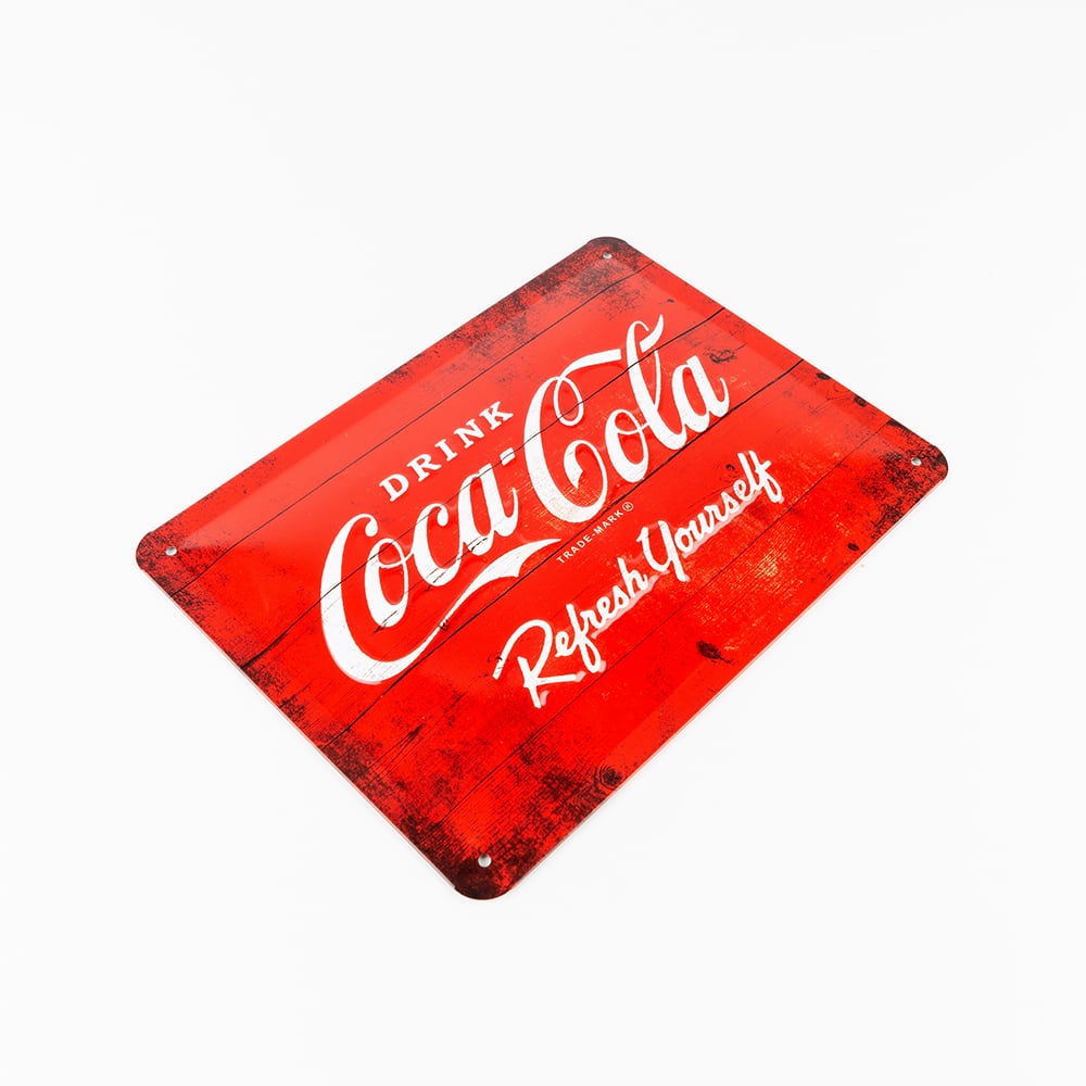 Placa de metal Coca-Cola 15x20cm