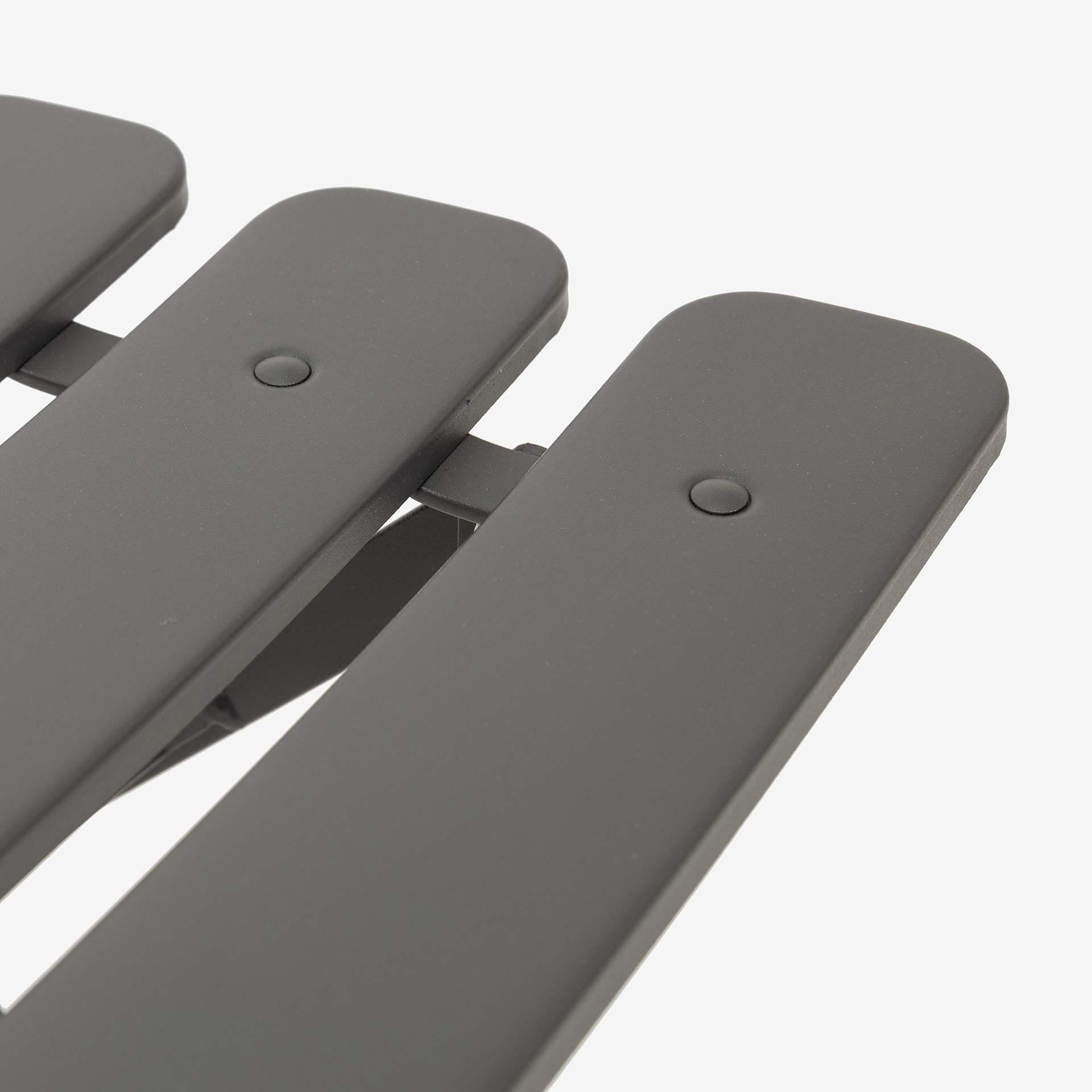 Set de jard&iacute;n plegable de mesa y 2 sillas de acero gris oscuro Bistro