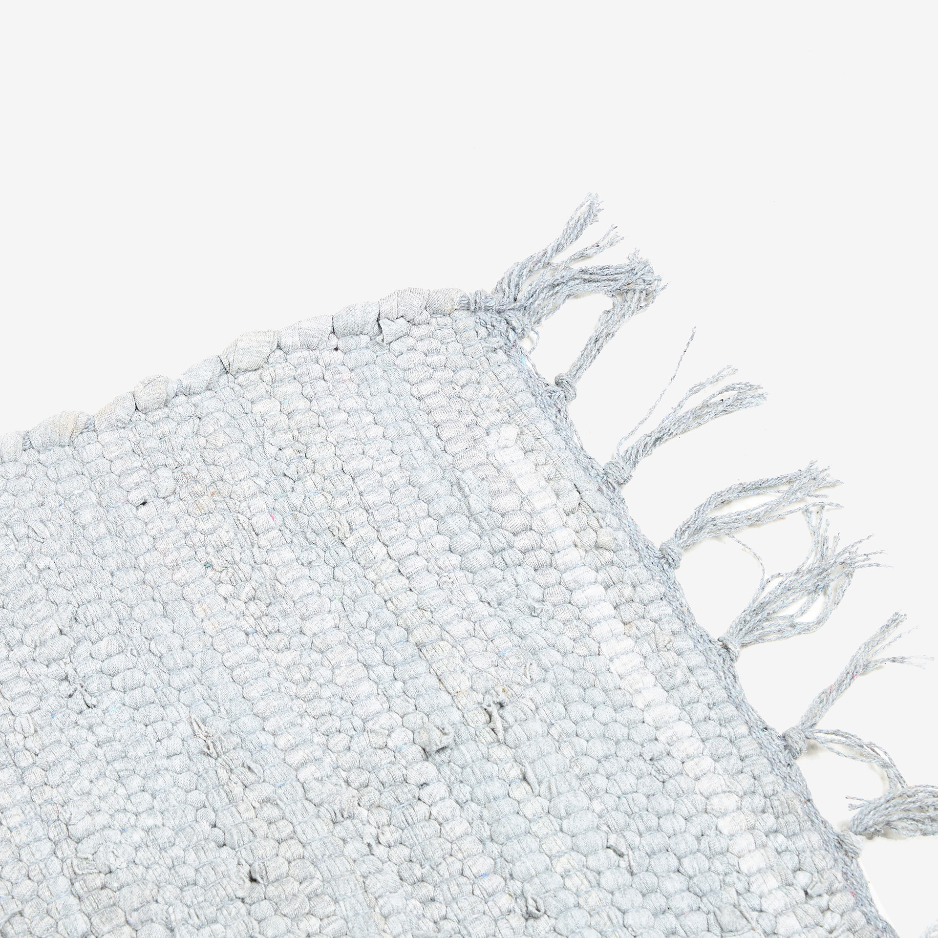 Alfombra con flecos topo 50x80cm