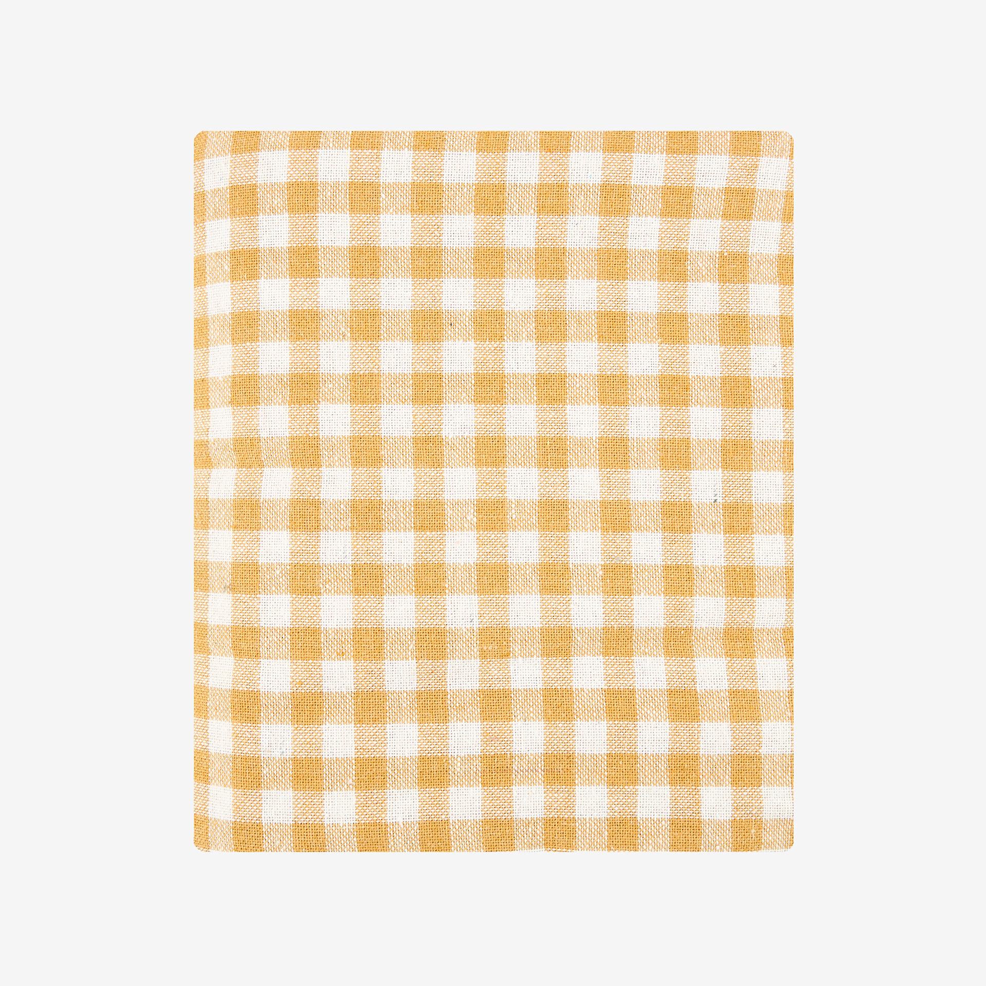 Mantel de algod&oacute;n Vichy mostaza 140x250cm