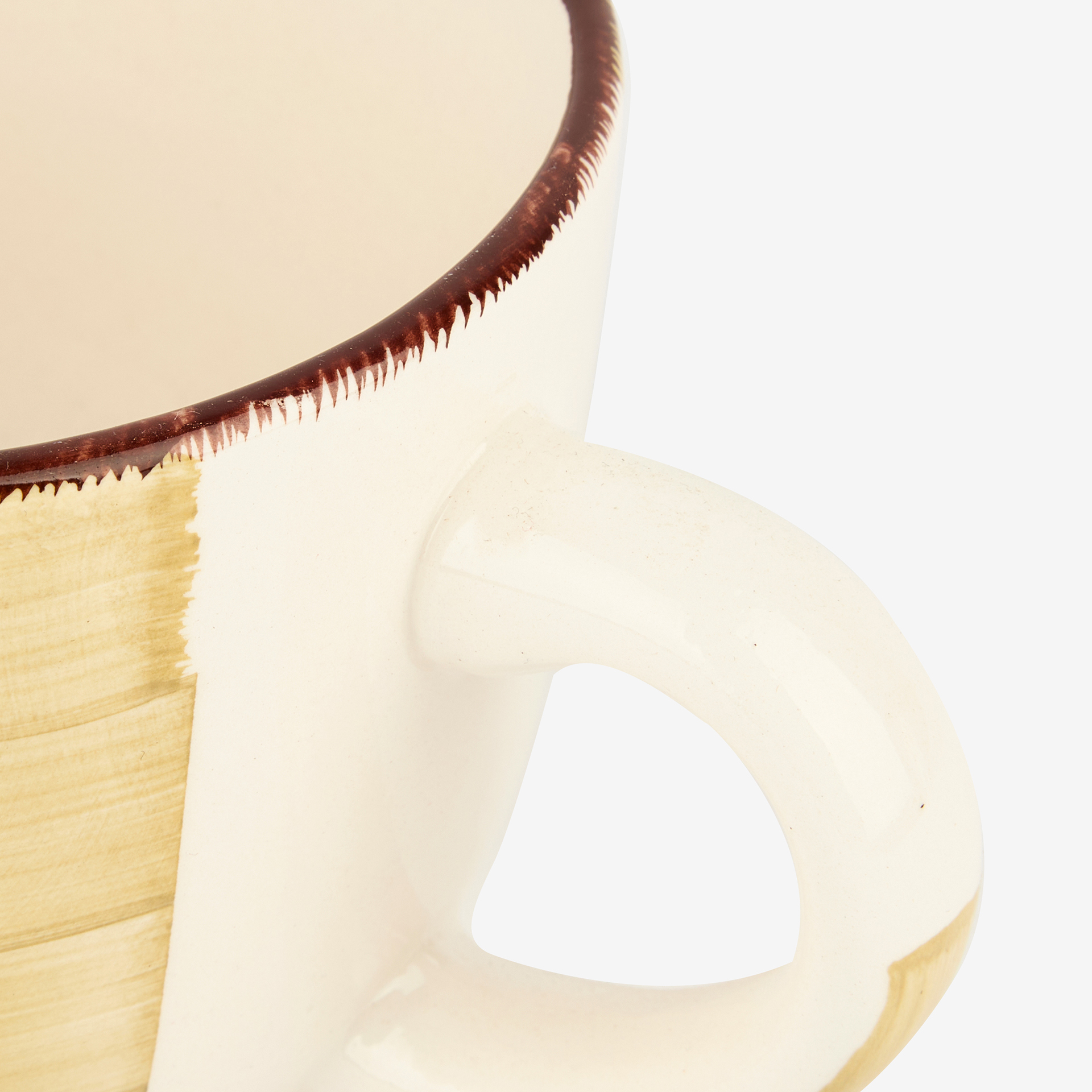 Taza jumbo de gres beige Bernal &Oslash;8x11cm 43cl