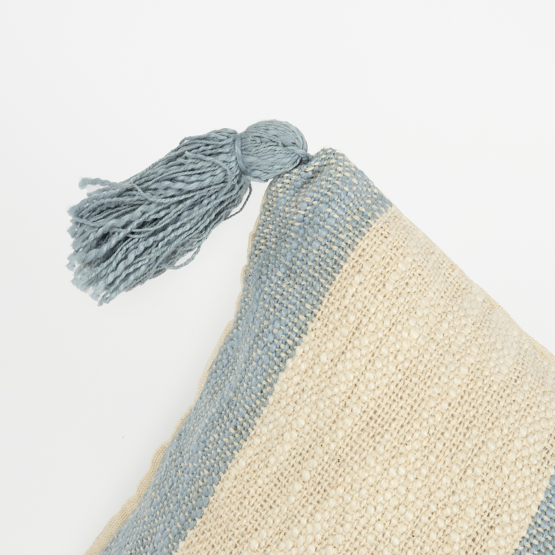 Funda de cojín azul de algodón Eneli 30x45cm